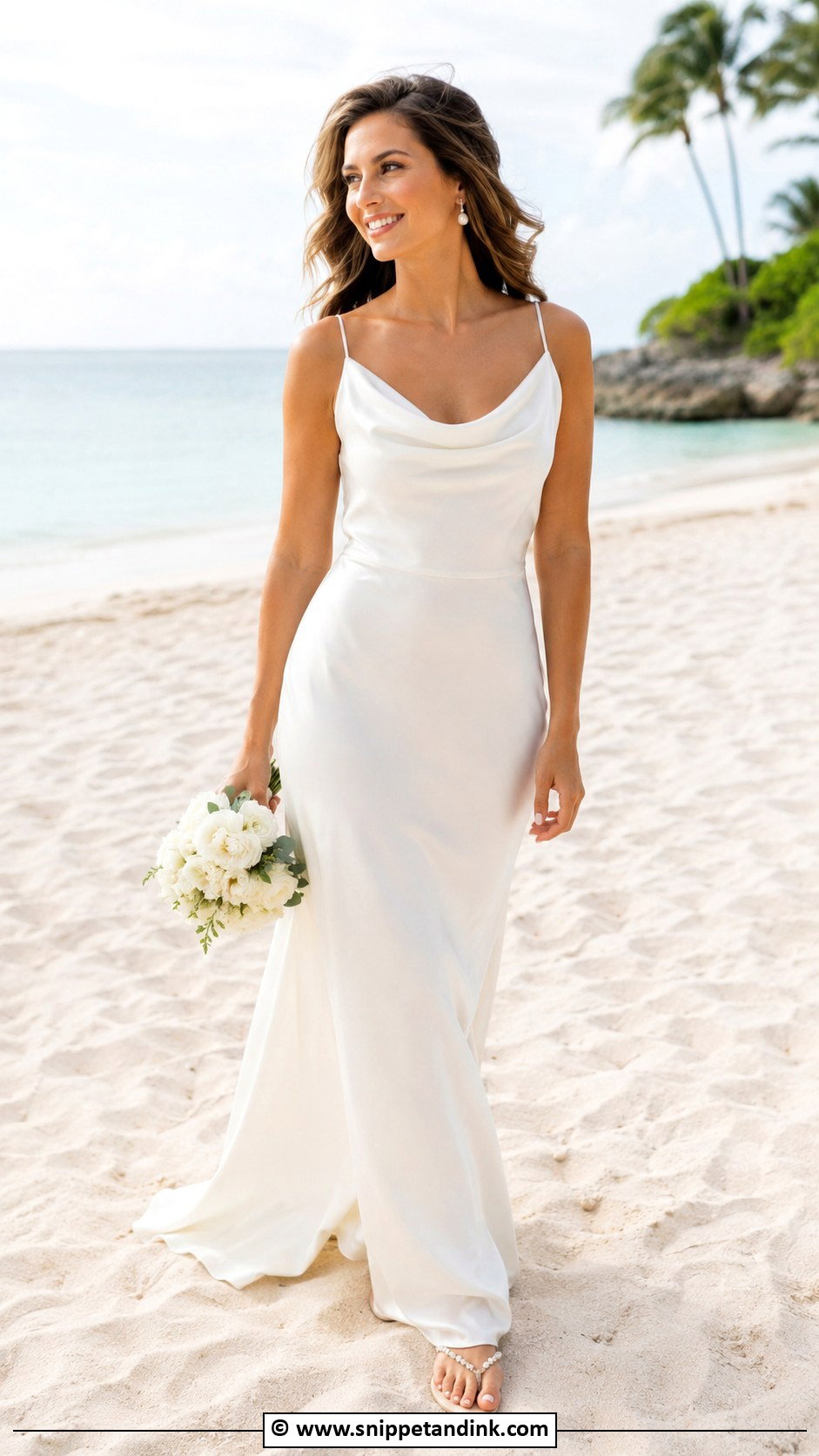 Cowl Neck Beach Wedding Dress - Snippet and Ink - 25 Cowl Neck Wedding Dress Ideas