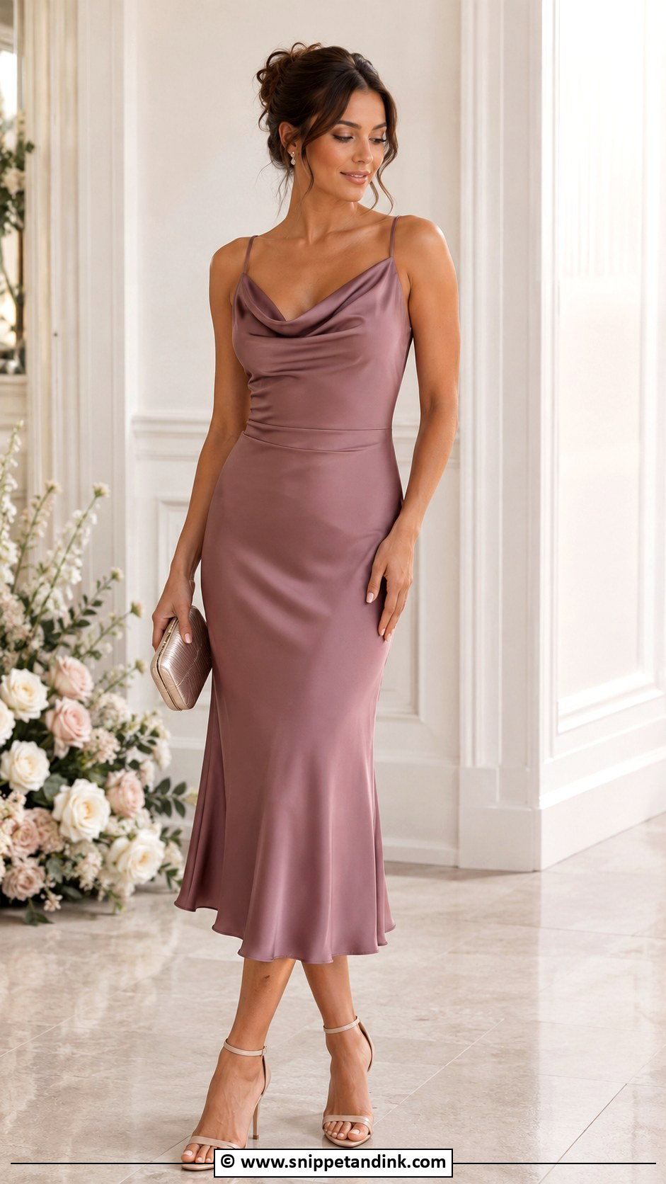 Cowl Neck Bridal Party Dress - Snippet and Ink - 30 Bridal Party Dresses