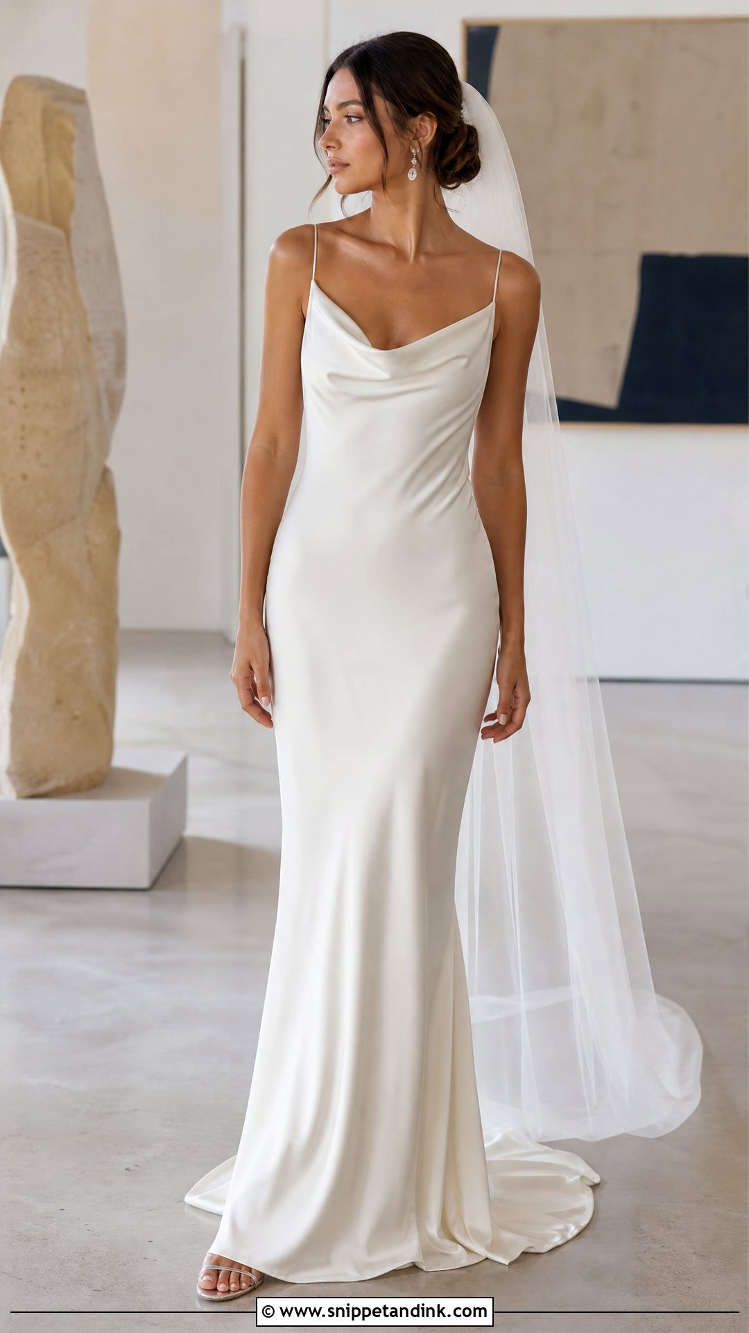 Cowl Neck Greek Style Wedding Dress - Snippet and Ink - 25 Greek Style Wedding Dress Ideas