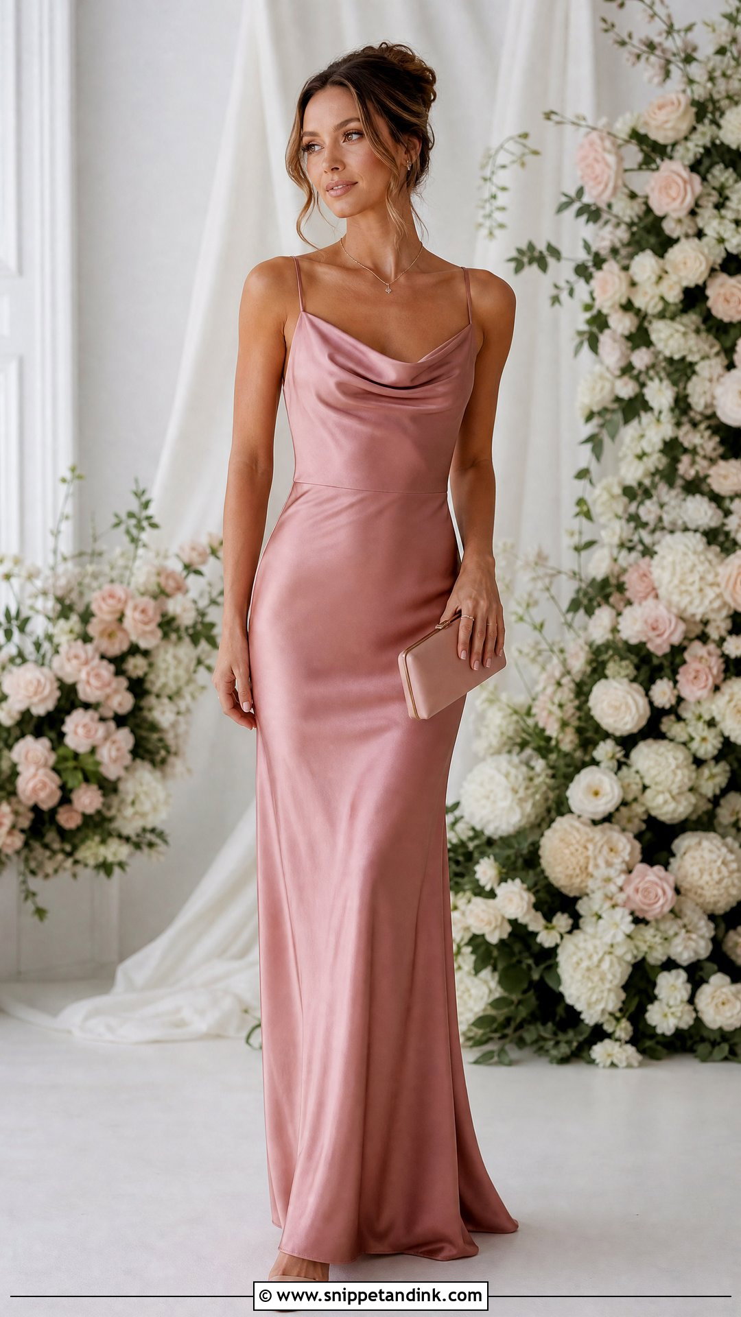 Cowl Neck Maid Of Honor Dress - Snippet and Ink - 25 Wedding Maid of Honor Dresses