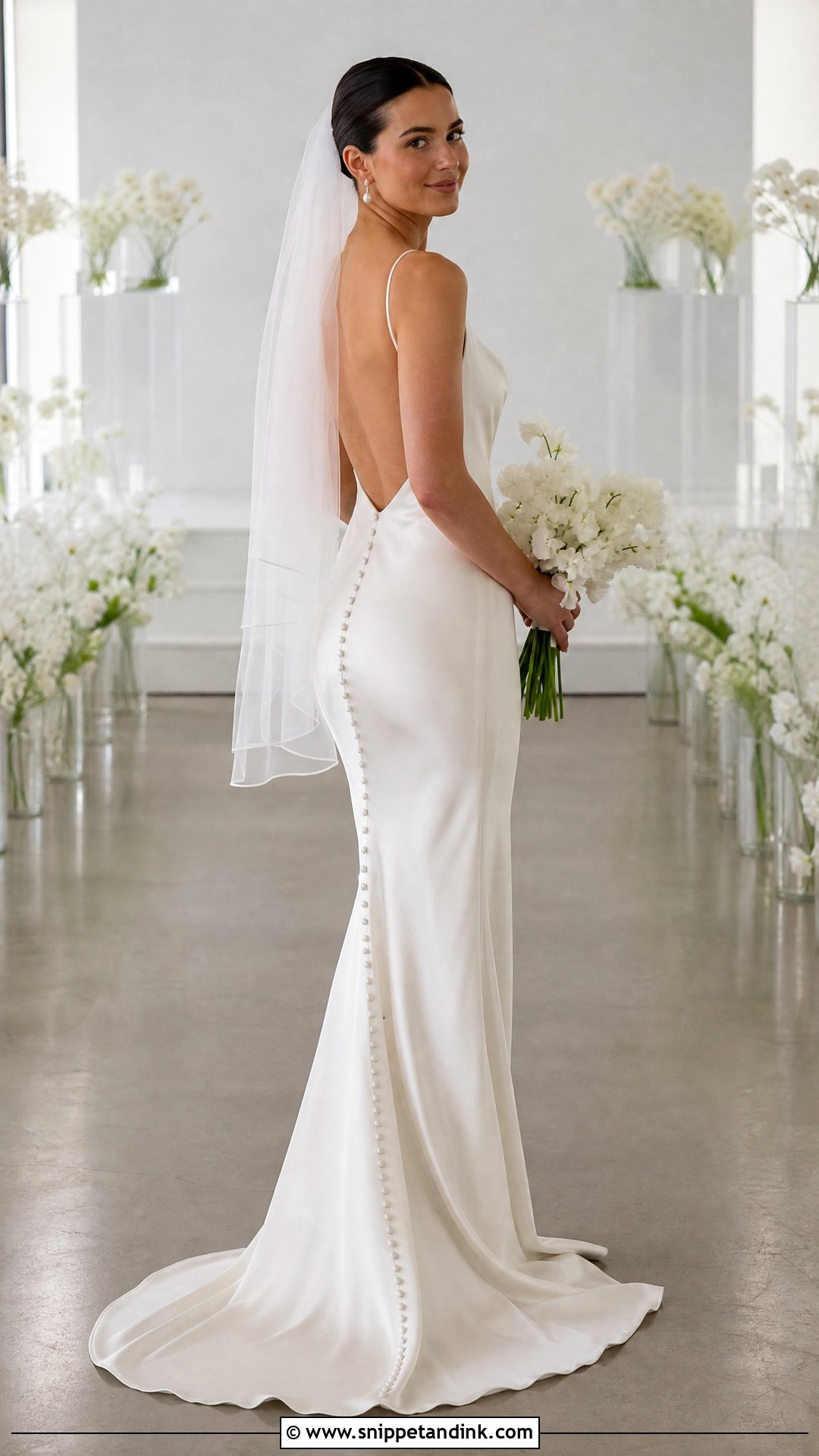 Cowl Neck Satin Mermaid Wedding Gown - Snippet and Ink - 20 Satin Wedding Gown Mermaid Ideas