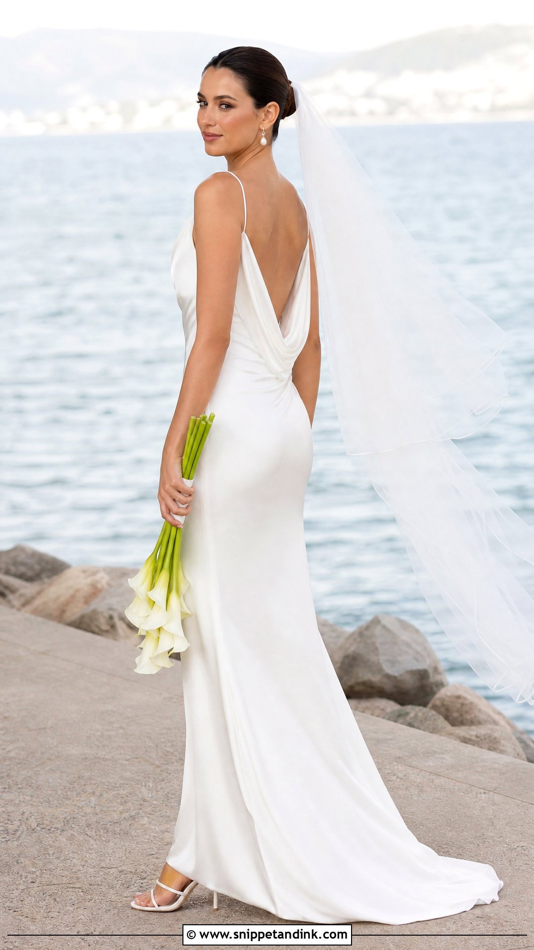 Cowl Neck Silk Bridal Gown - Snippet and Ink - 20 Silk Bridal Gown Ideas