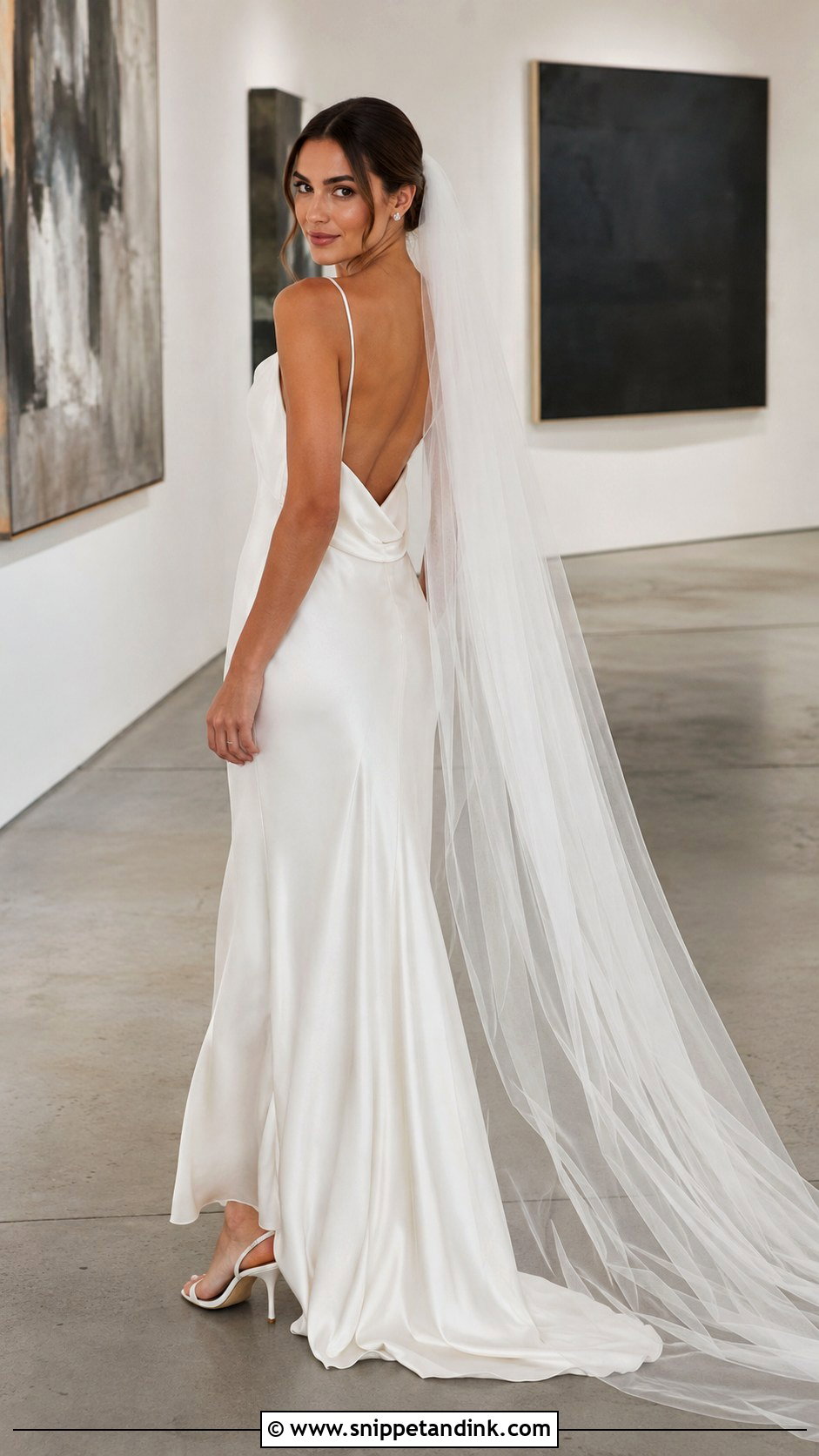 Cowl Neck Silk Slip Wedding Dress - Snippet and Ink - 20 Simple Unique Wedding Dresses