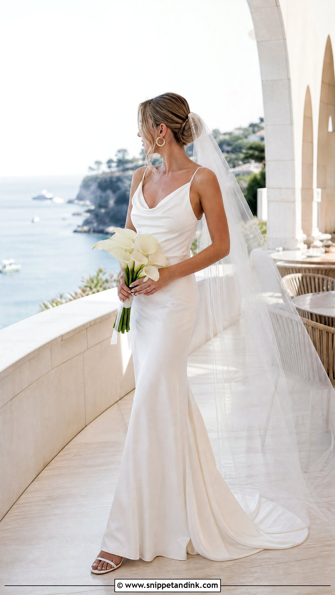 Cowl Neck Silk Wedding Dress - Snippet and Ink - 20 Simple Sleek Wedding Dress Ideas
