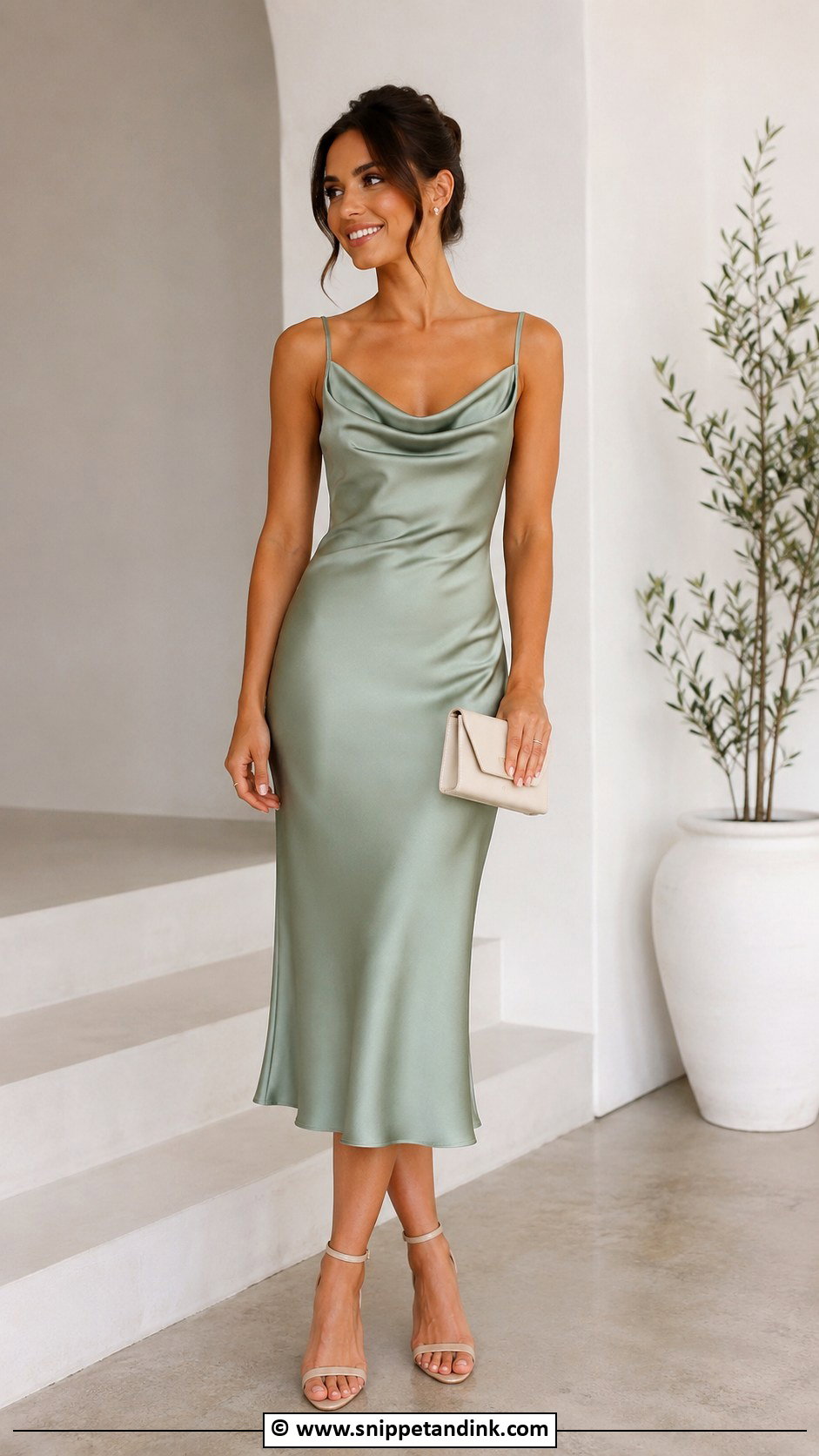 Cowl Neck Sister Of The Bride Dress - Snippet and Ink - 30 Bride Sister Dress Ideas