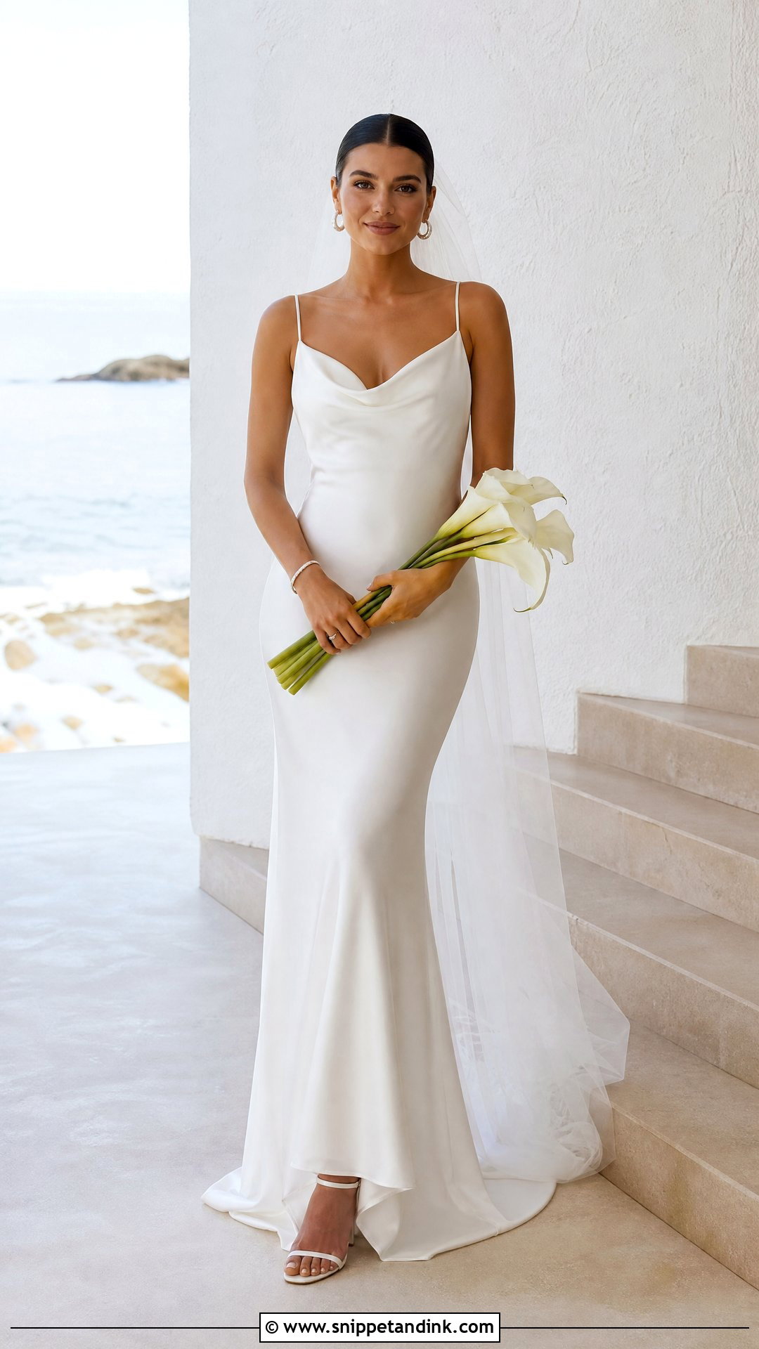 Cowl Neck Slip Wedding Dress - Snippet and Ink - 20 Romantic Simple Elegant Wedding Dress Ideas