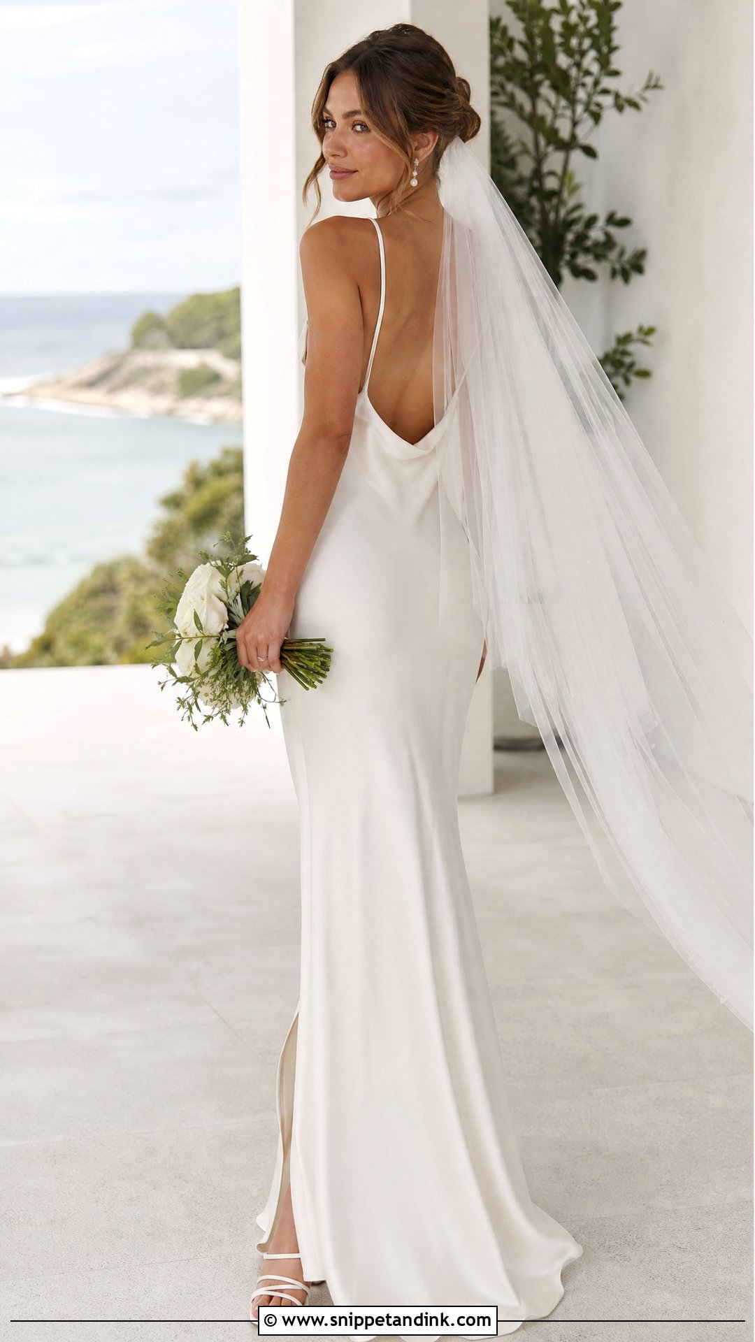 Cowl Neck Slip Wedding Dress - Snippet and Ink - 20 Sewing Wedding Dress Ideas