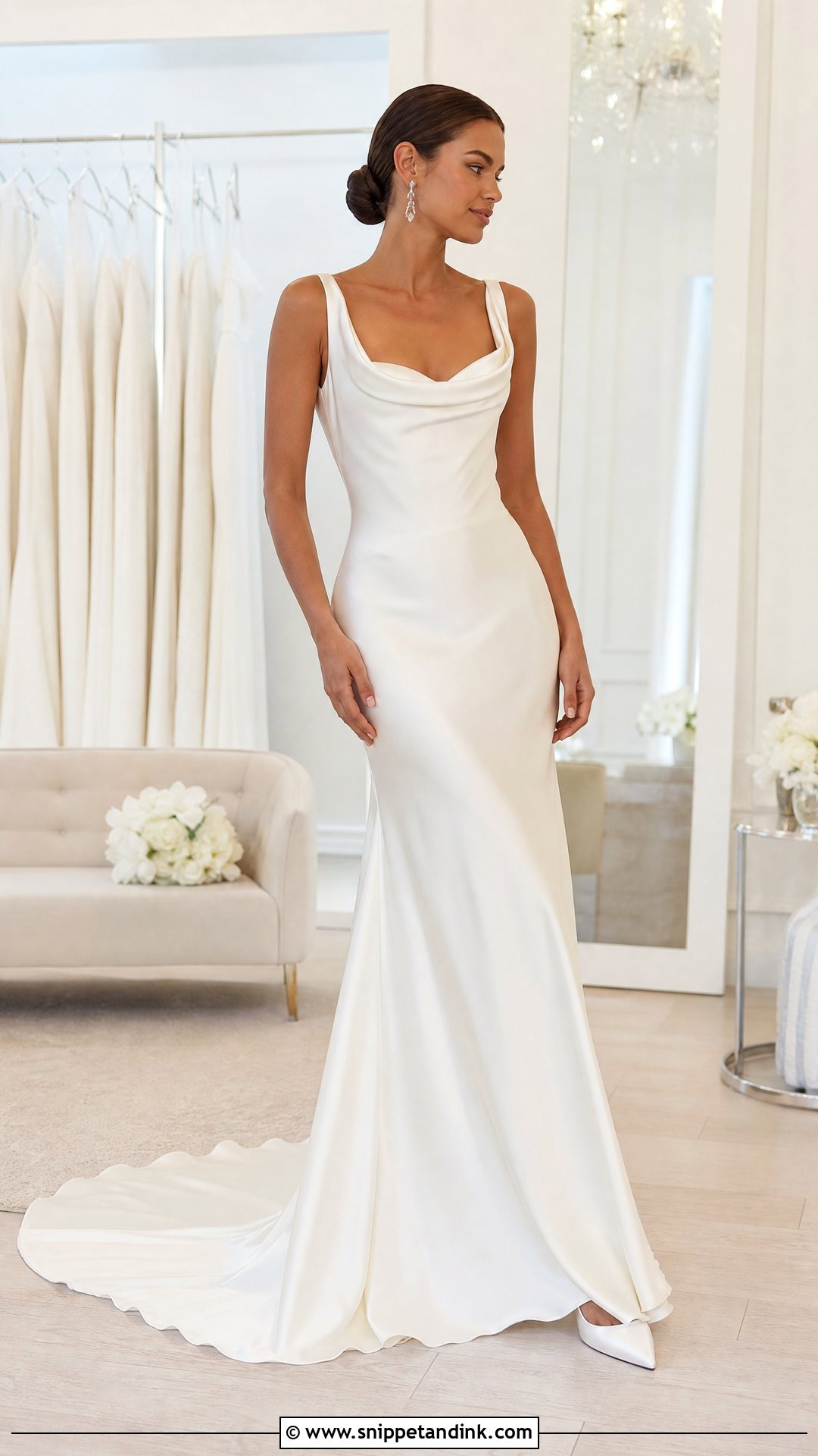 Cowl Neck Soft Dramatic Wedding Dress - Snippet and Ink - 20 Soft Dramatic Wedding Dress Ideas