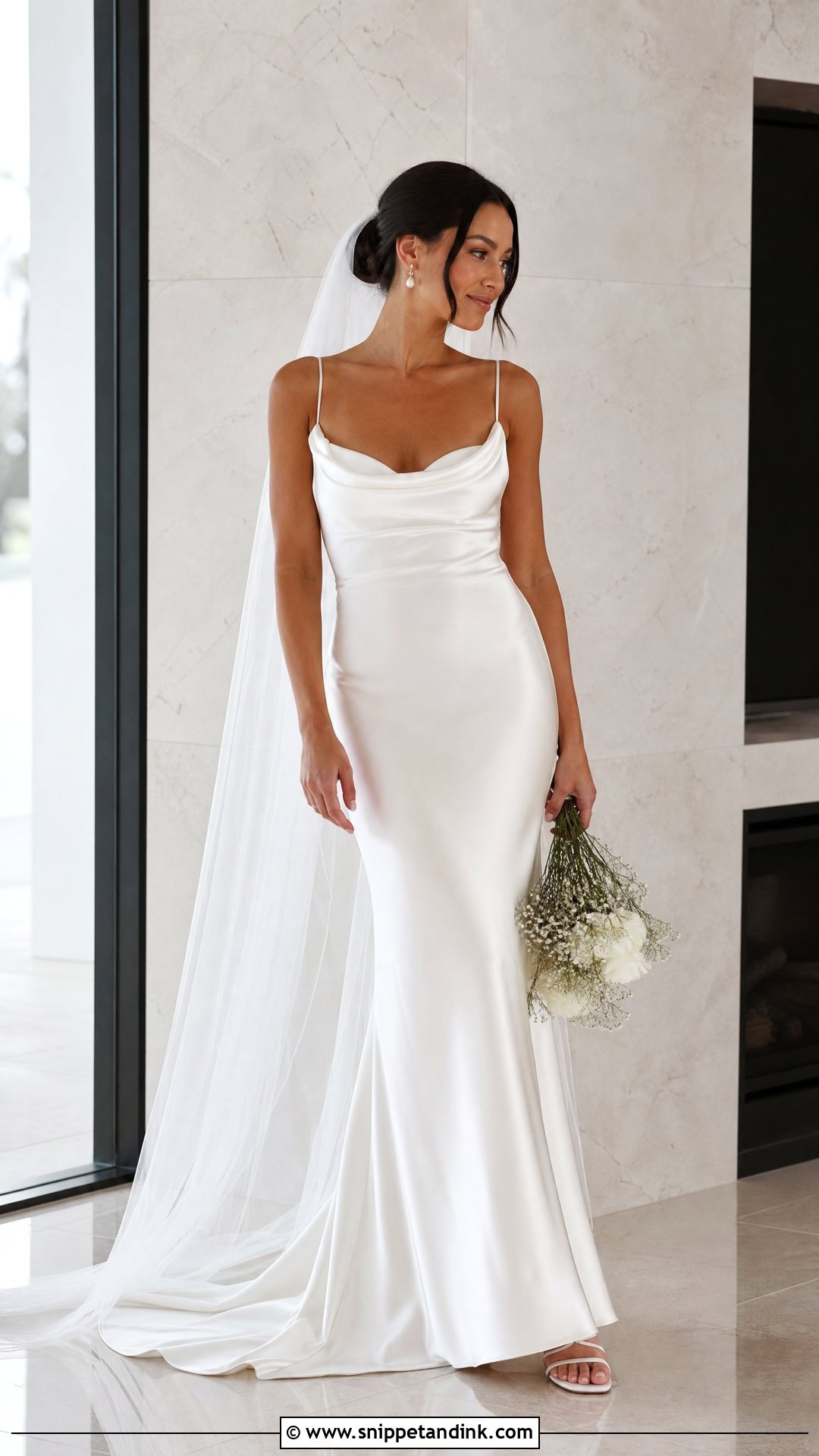 Cowl Neck Strap Wedding Dress - Snippet and Ink - 20 Wedding Dress Straps Ideas