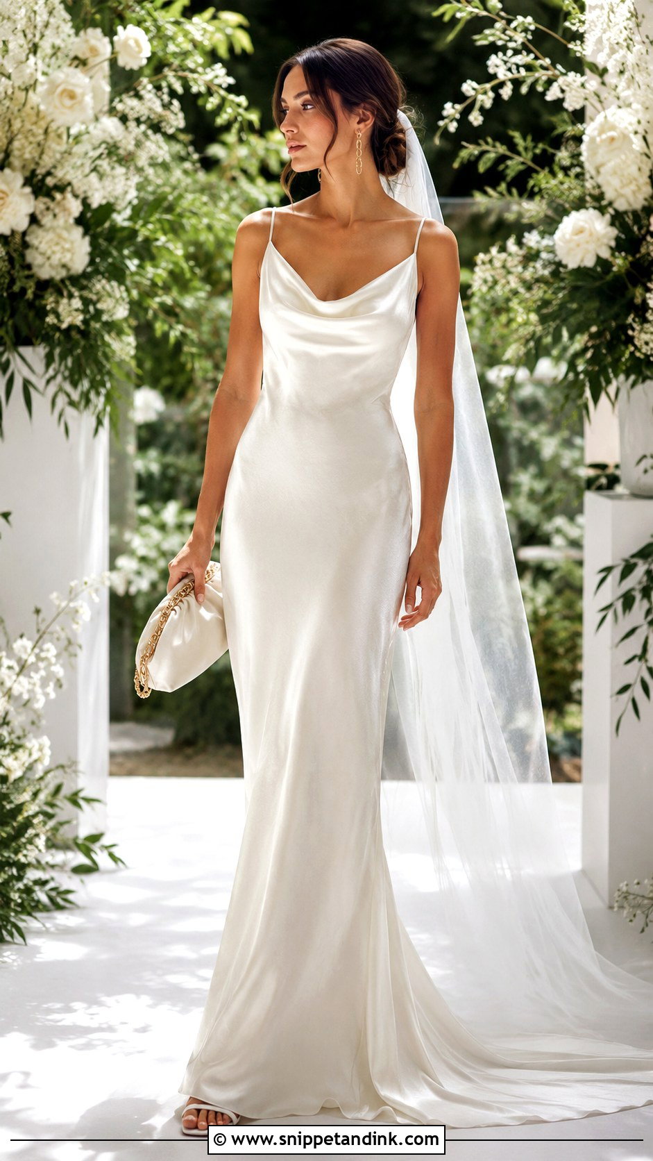 Cowl Neck Victoria Beckham Wedding Dress - Snippet and Ink - 20 Victoria Beckham Wedding Dress Ideas