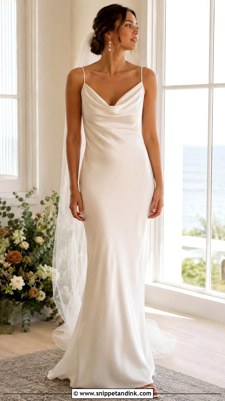 Cowl Neck Wedding Dress - Snippet and Ink - 20 Simple But Elegant Wedding Dresses