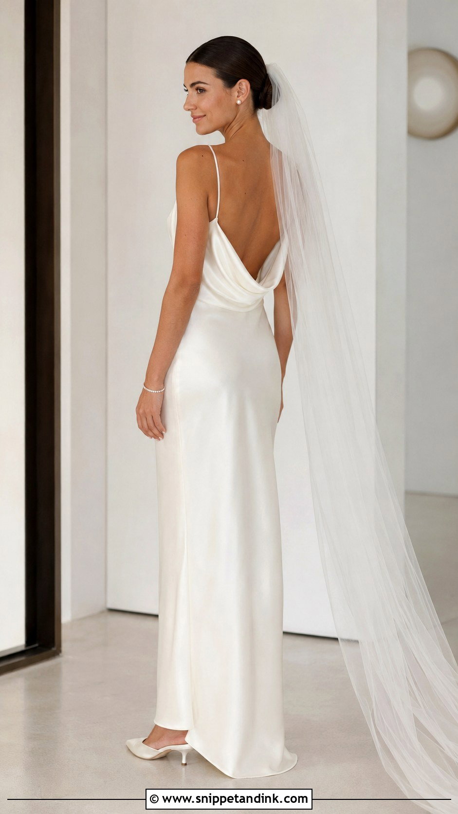 Cowl Neck Wedding Dress - Snippet and Ink - 20 90s Wedding Dresses