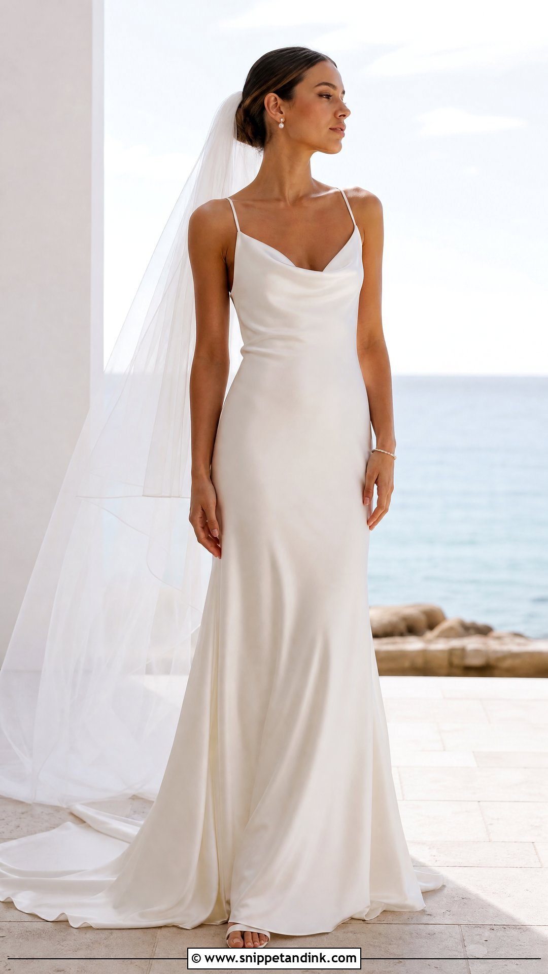 Cowl Neck Wedding Dress - Snippet and Ink - 20 Simple Plain Wedding Dress Ideas