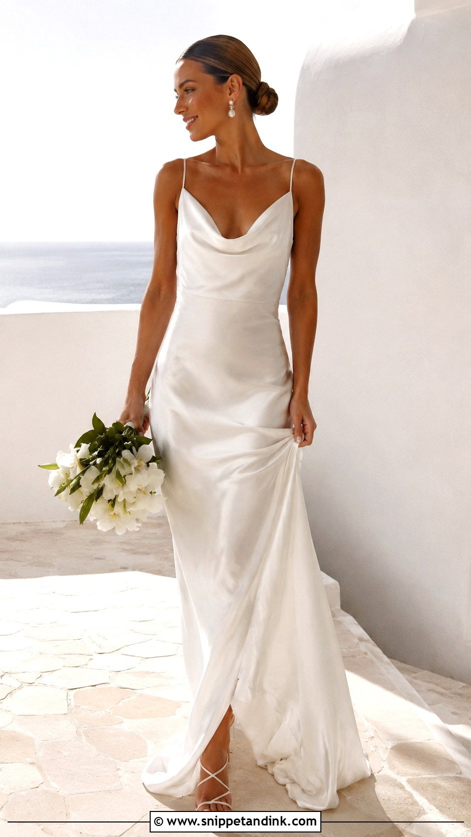 Cowl Neck Wedding Dress - Snippet and Ink - 30 Sleek Wedding Dress Ideas