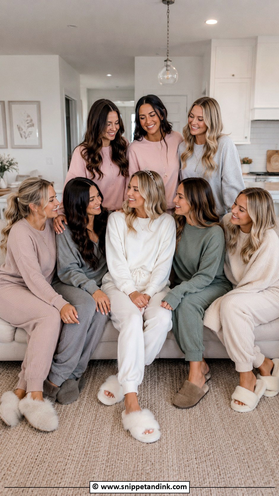 Cozy House Party Group Outfit - Snippet and Ink - 30 Bachelorette Outfit Ideas Group