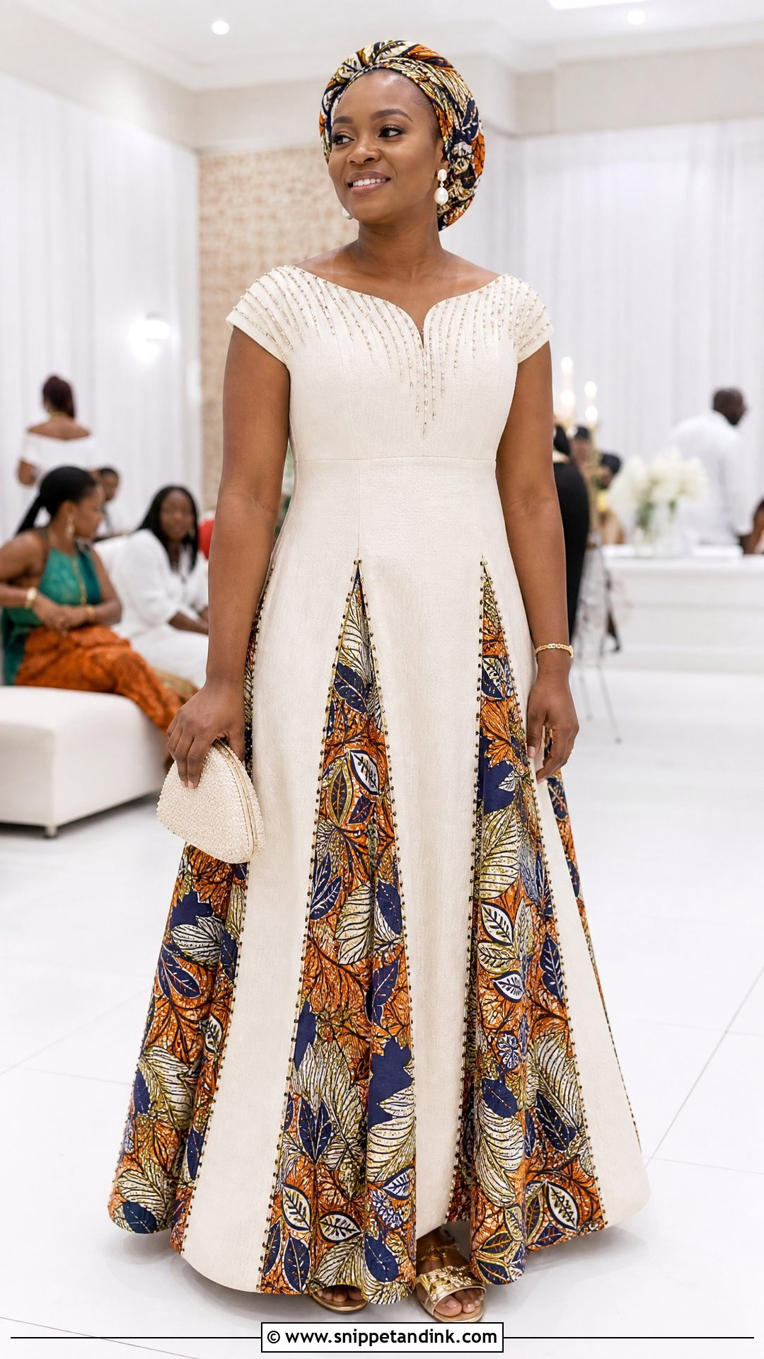 Cream Beaded Chilanga Mulilo Dress - Snippet and Ink - 20 Chilanga Mulilo Dress for Bride Ideas