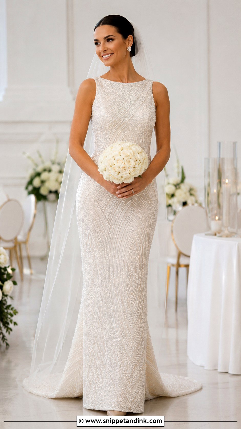 Cream Beaded Wedding Dress - Snippet and Ink - 20 Cream Color Wedding Dress Ideas