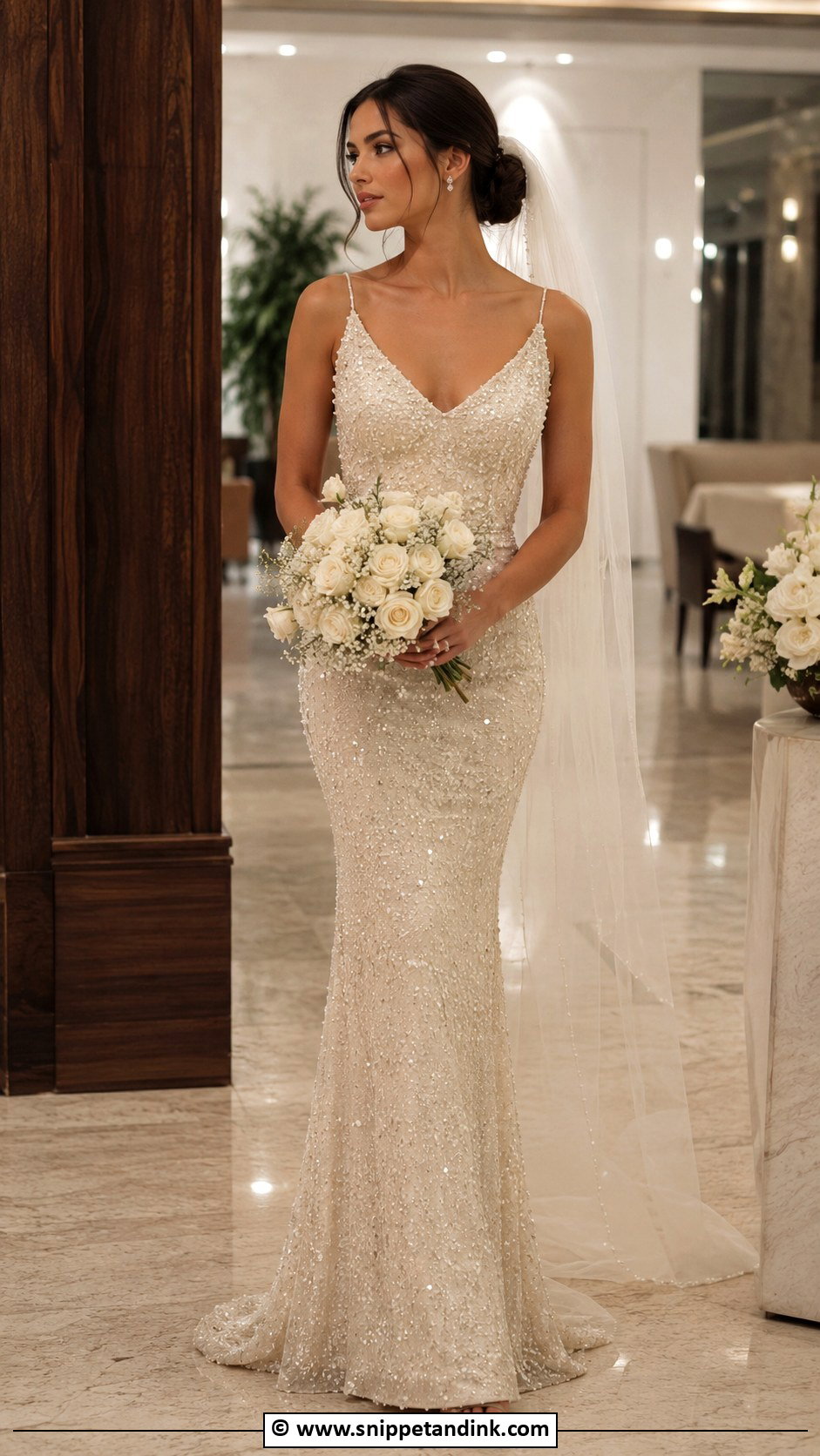 Cream Beaded Wedding Dress - Snippet and Ink - 30 Cream Wedding Dress Ideas