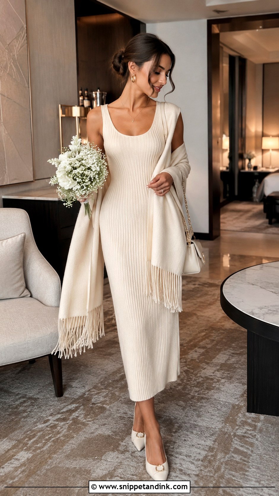 Cream Knit First Night Dress - Snippet and Ink - 25 First Night Dress Ideas