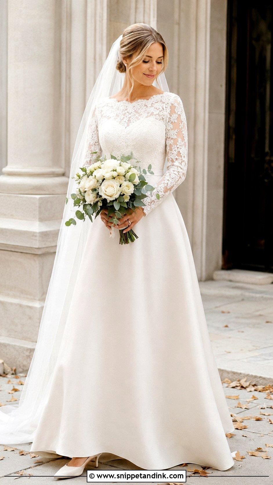 Cream Long Sleeve Wedding Dress - Snippet and Ink - 20 Cream Color Wedding Dress Ideas