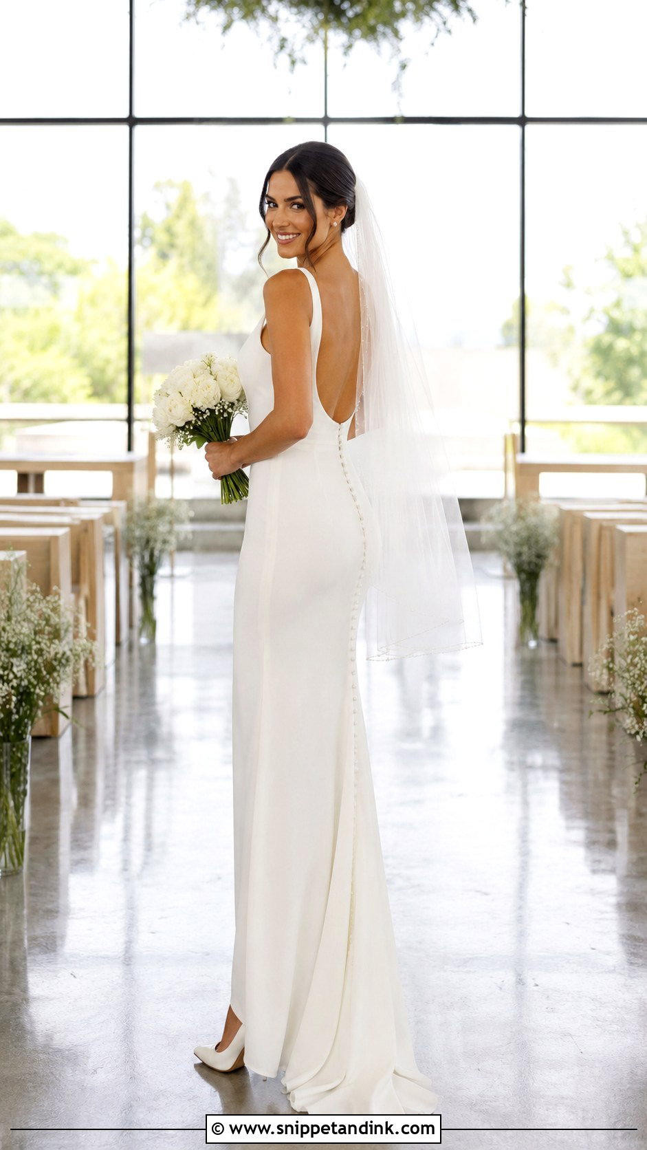 Cream Minimalist Bridal Gown - Snippet and Ink - 20 Minimalist Gown Ideas