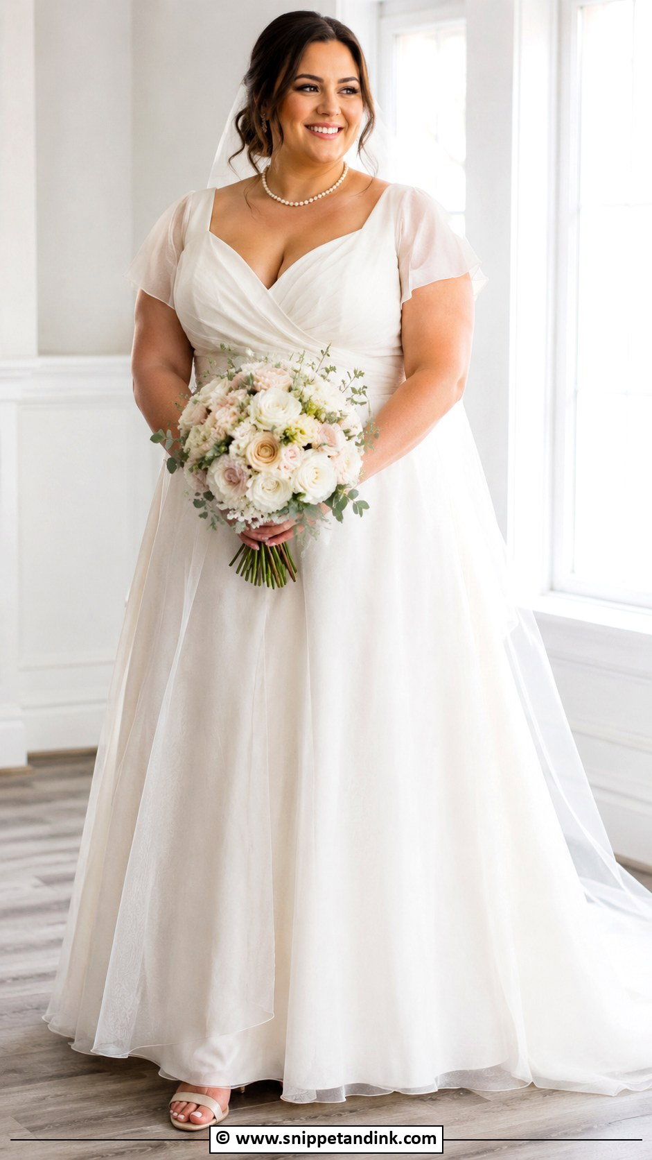 Cream Plus Size Wedding Dress - Snippet and Ink - 30 Cream Wedding Dress Ideas
