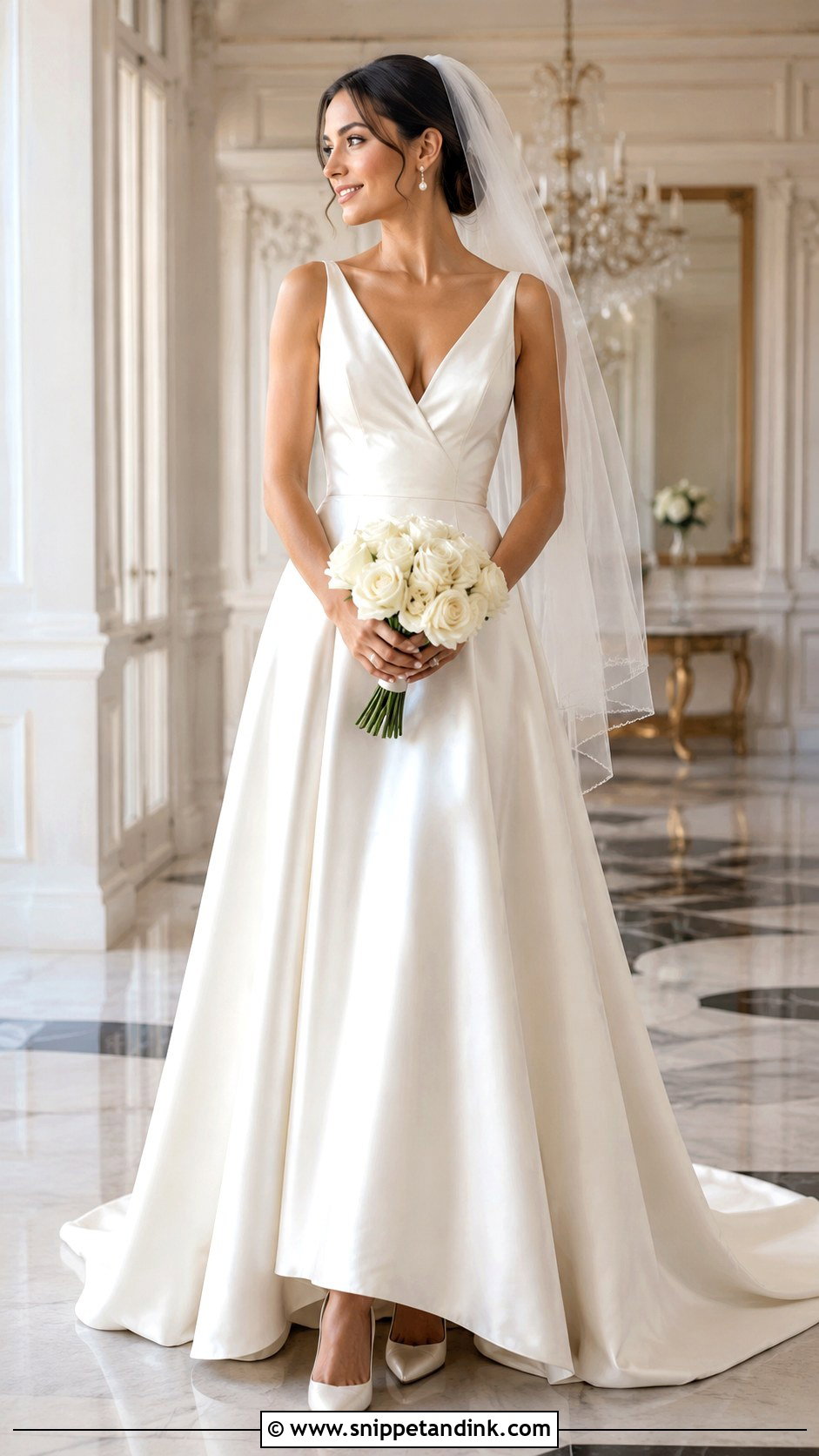 Cream Satin A Line Wedding Dress - Snippet and Ink - 20 Cream Color Wedding Dress Ideas