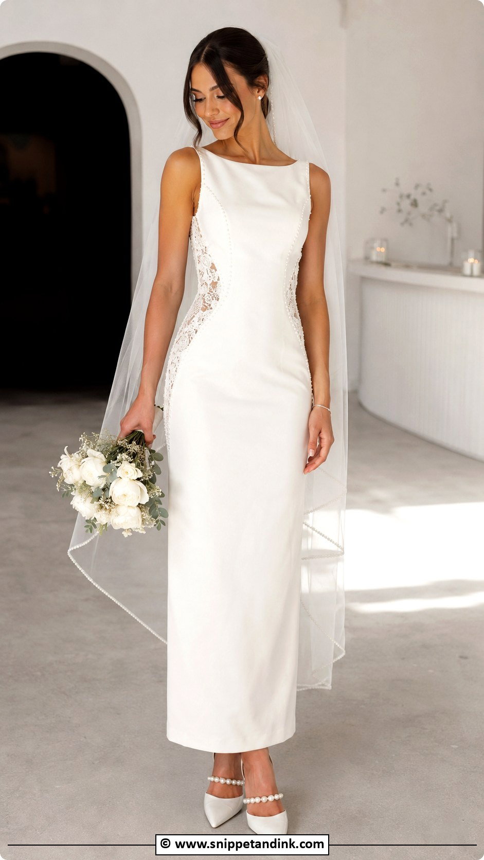 Cream Sheath Wedding Dress - Snippet and Ink - 30 Cream Wedding Dress Ideas