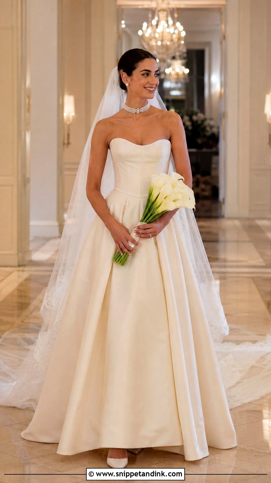 Cream Strapless Wedding Dress - Snippet and Ink - 20 Cream Color Wedding Dress Ideas