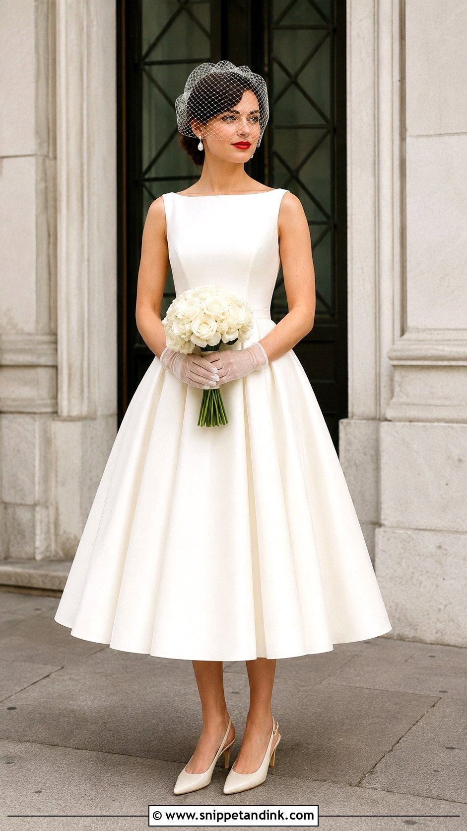 Cream Tea Length Wedding Dress - Snippet and Ink - 20 Cream Color Wedding Dress Ideas