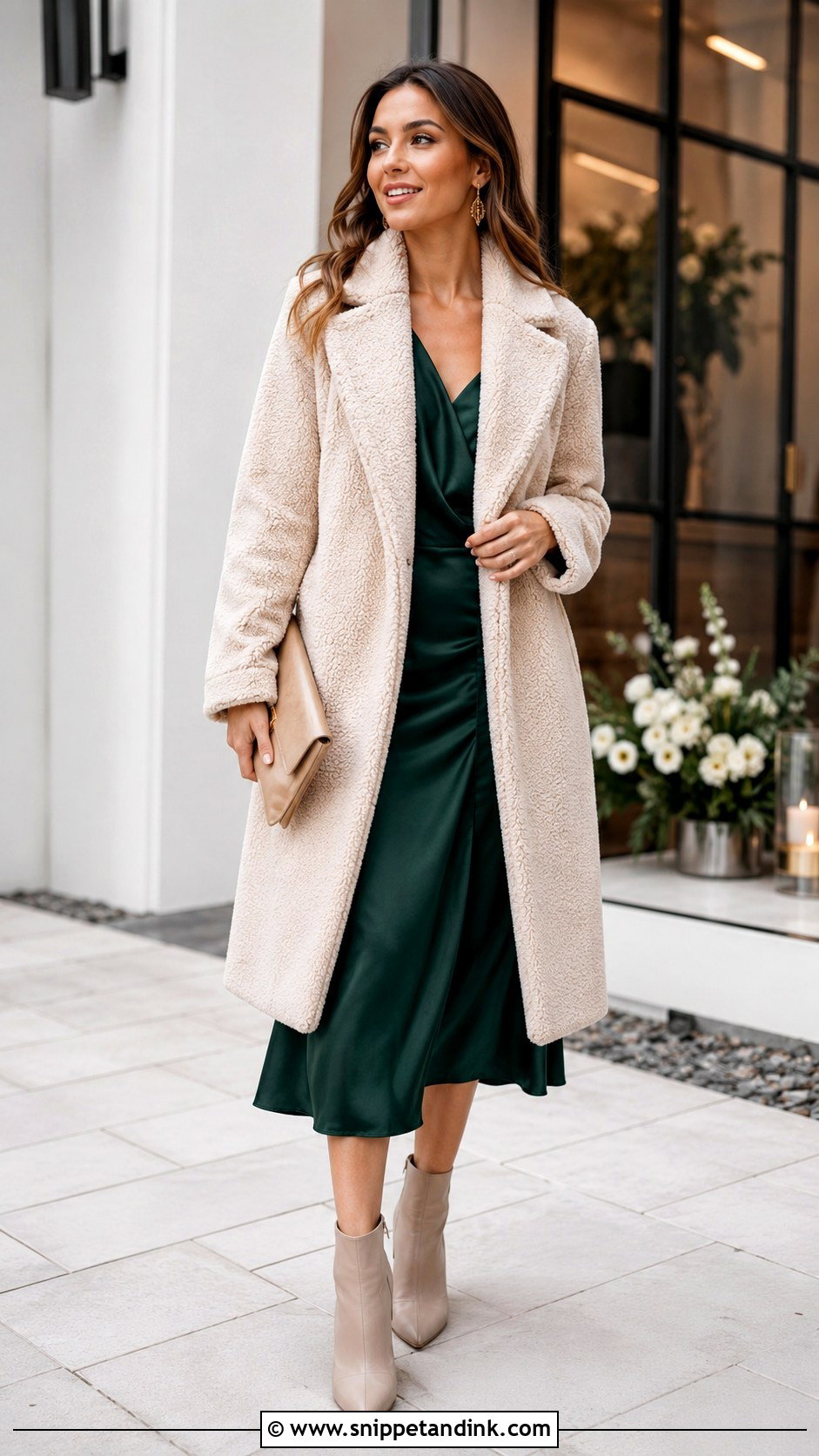Cream Teddy Wedding Coat - Snippet and Ink - 20 Winter Wedding Coat Ideas