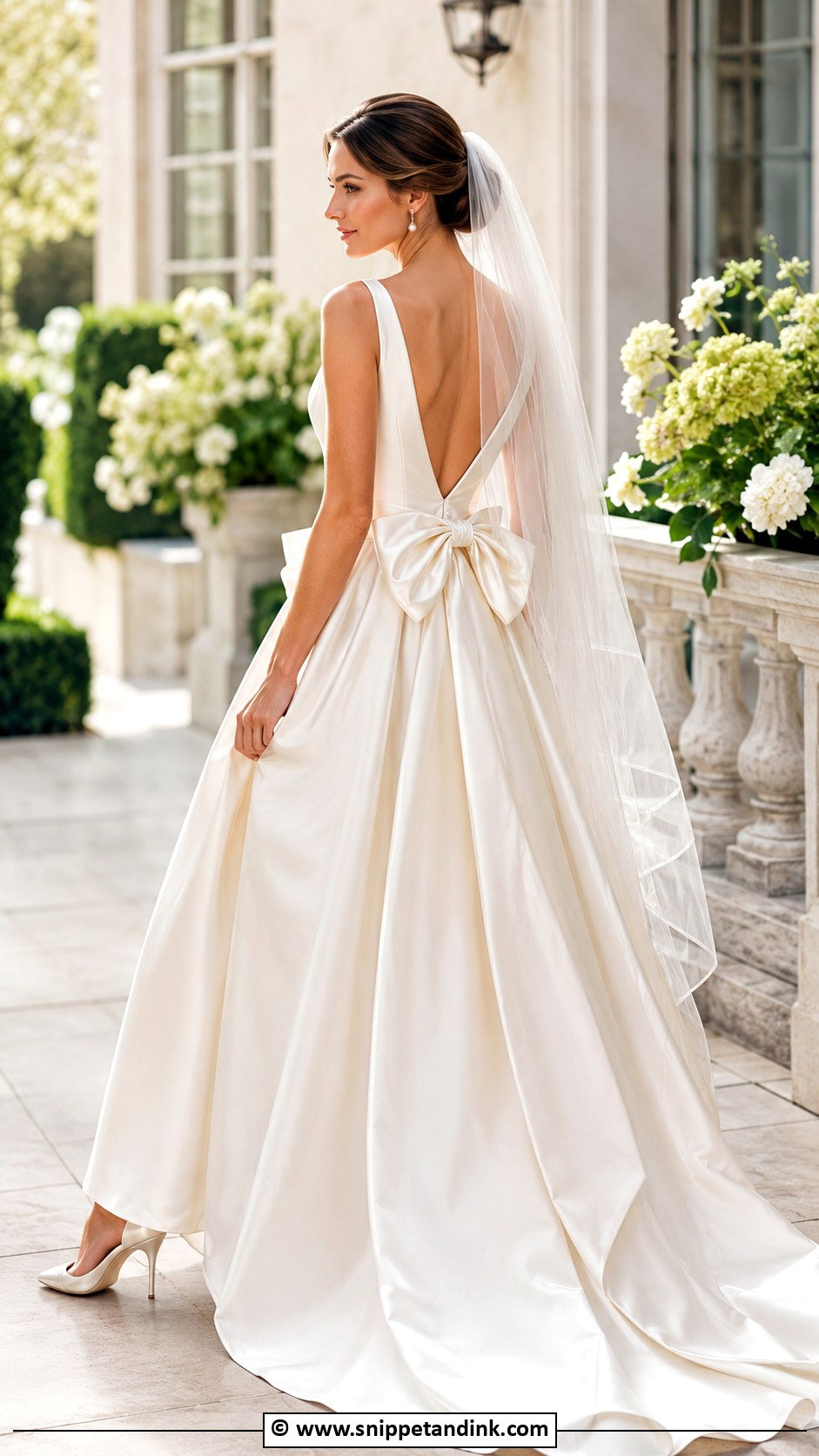 Cream Wedding Dress With Bow - Snippet and Ink - 30 Cream Wedding Dress Ideas