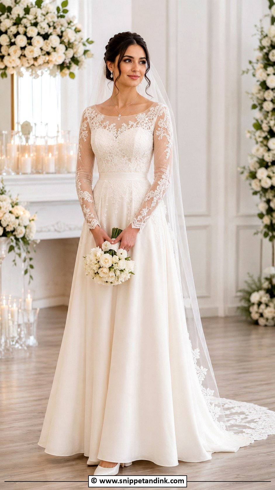 Cream Wedding Dress With Sleeves - Snippet and Ink - 30 Cream Wedding Dress Ideas