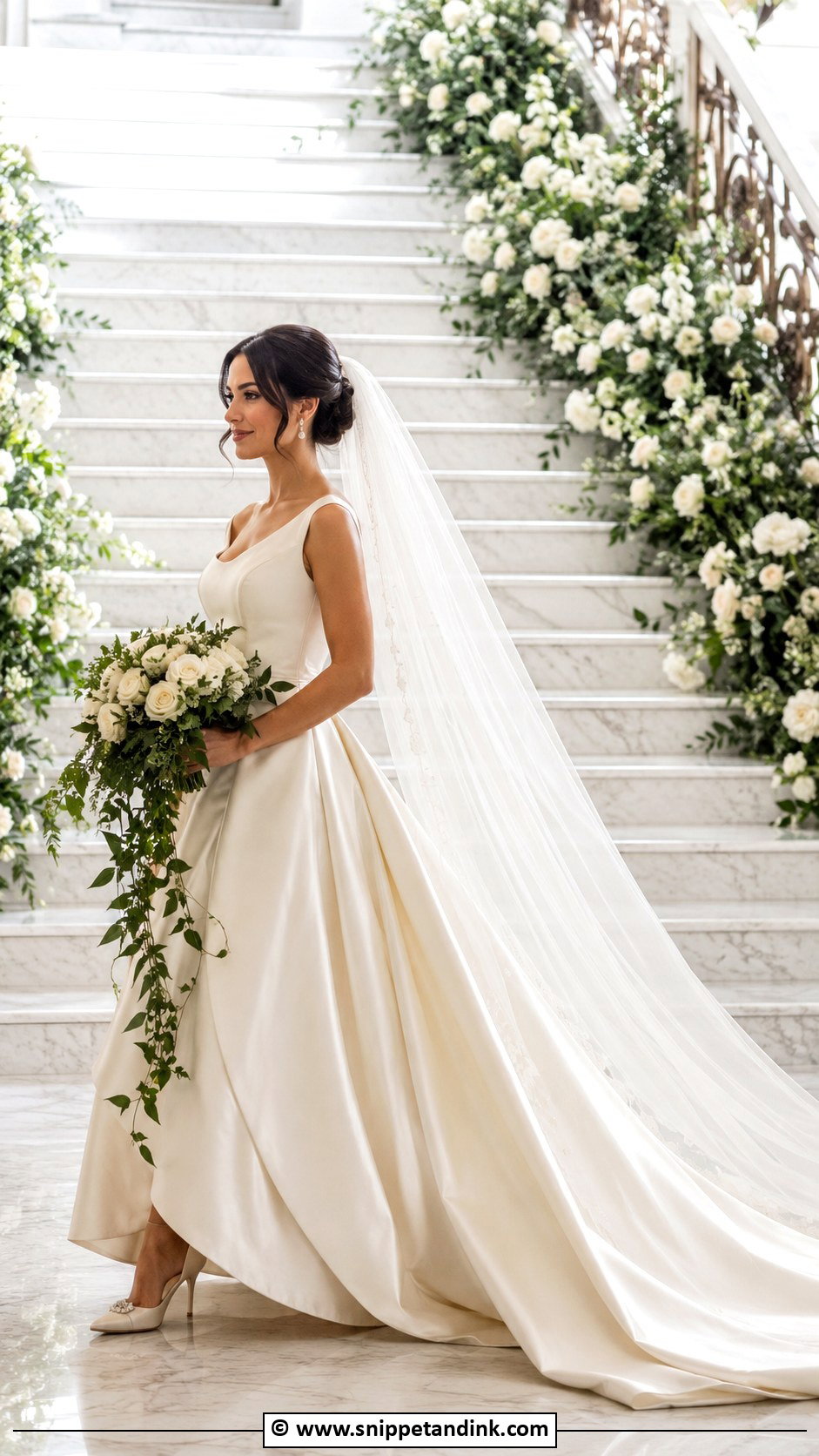 Cream Wedding Dress With Train - Snippet and Ink - 30 Cream Wedding Dress Ideas