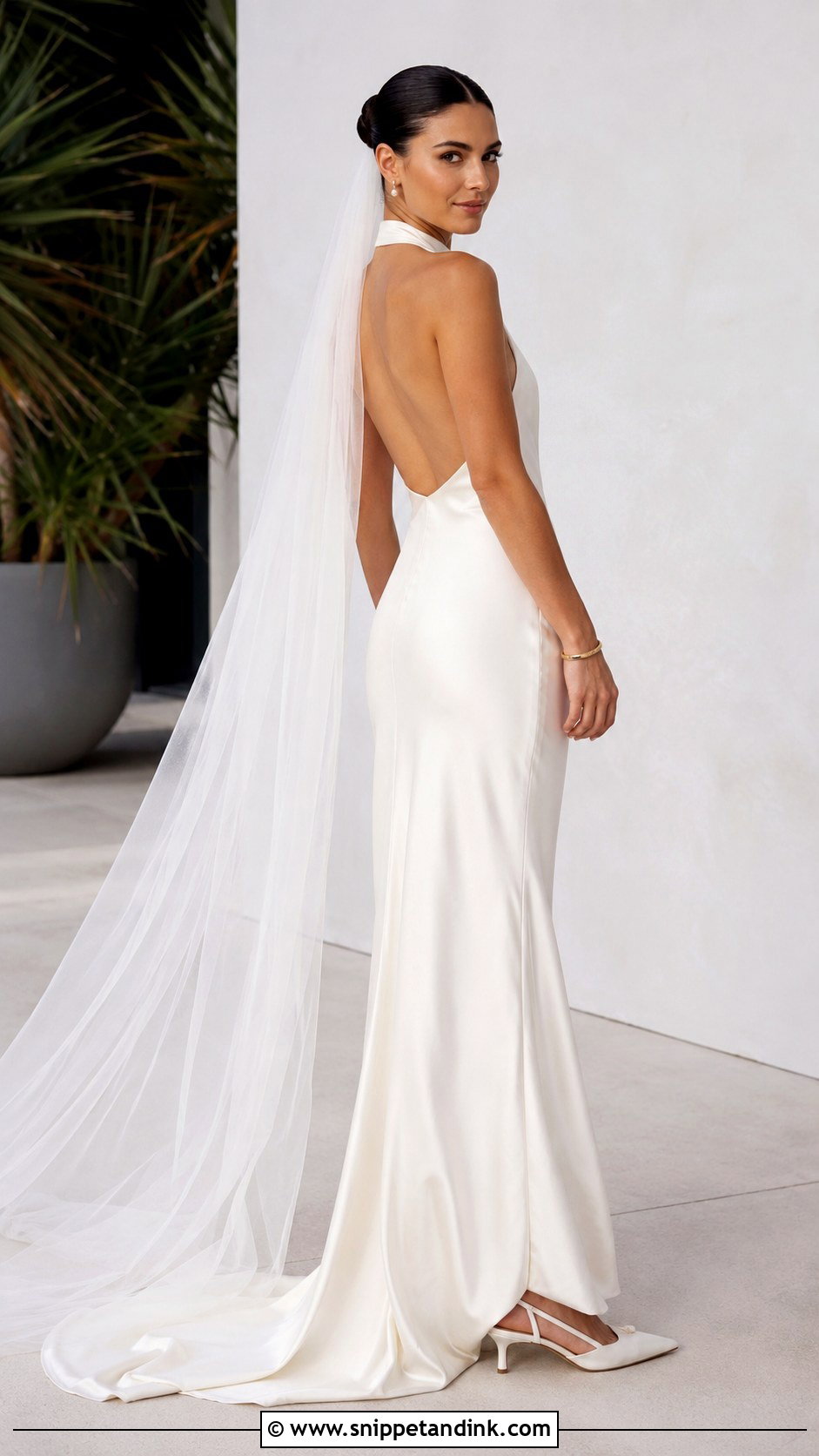 Creme Halter Wedding Dress - Snippet and Ink - 20 Creme Wedding Dress Ideas