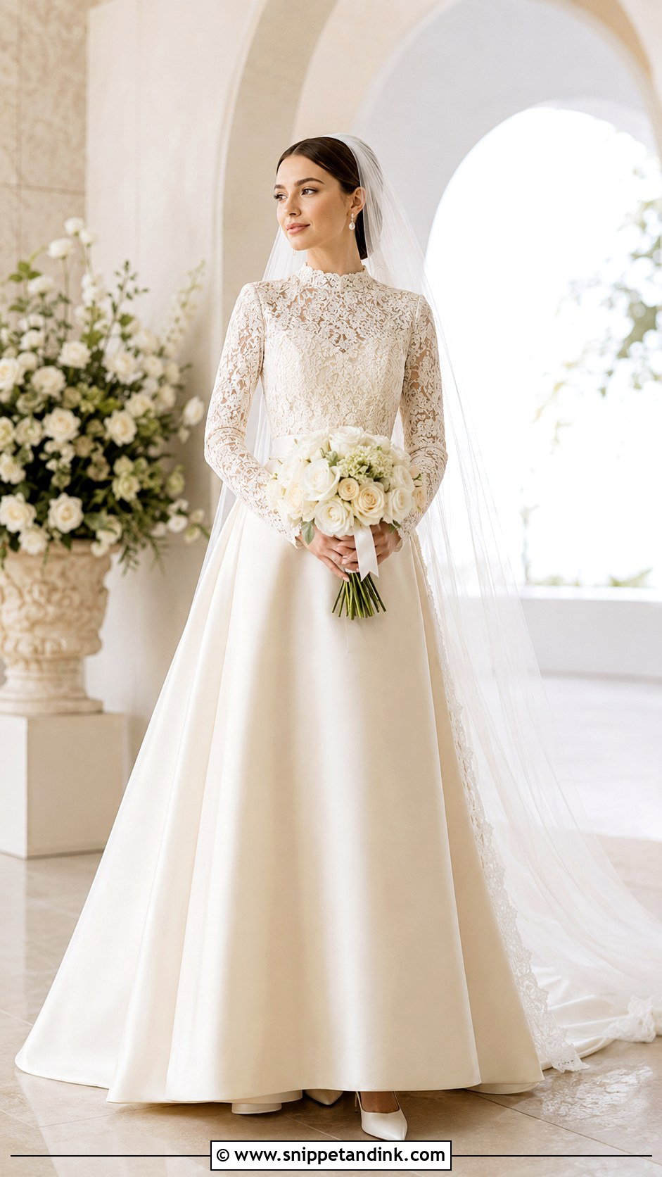 Creme Modest Wedding Dress - Snippet and Ink - 20 Creme Wedding Dress Ideas