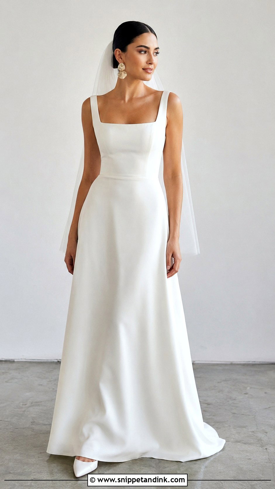 Crepe A Line Wedding Dress - Snippet and Ink - 30 Wedding Dresses a Line