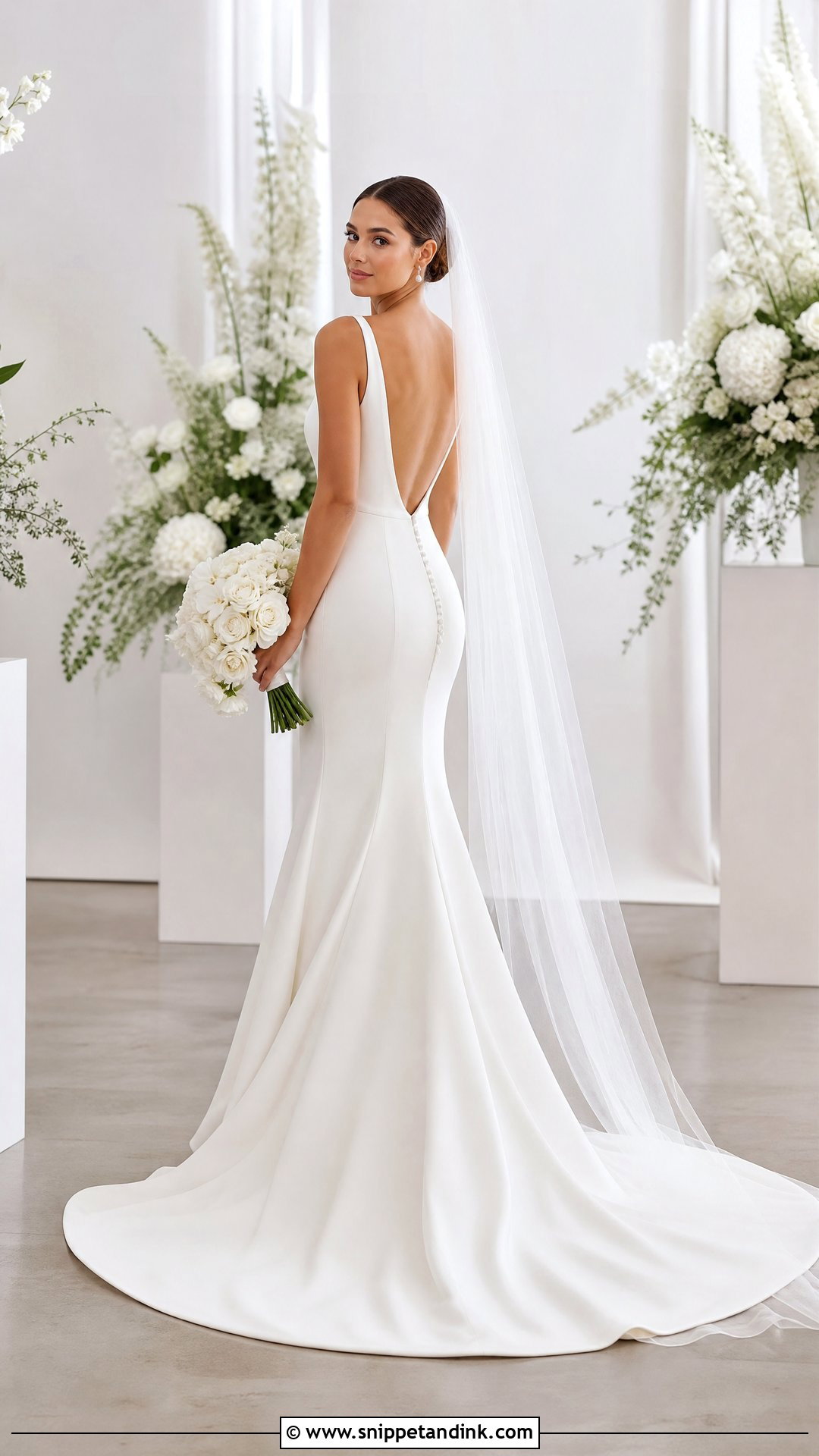 Crepe Bridal Dress - Snippet and Ink - 25 Luxury Bridal Dress Ideas