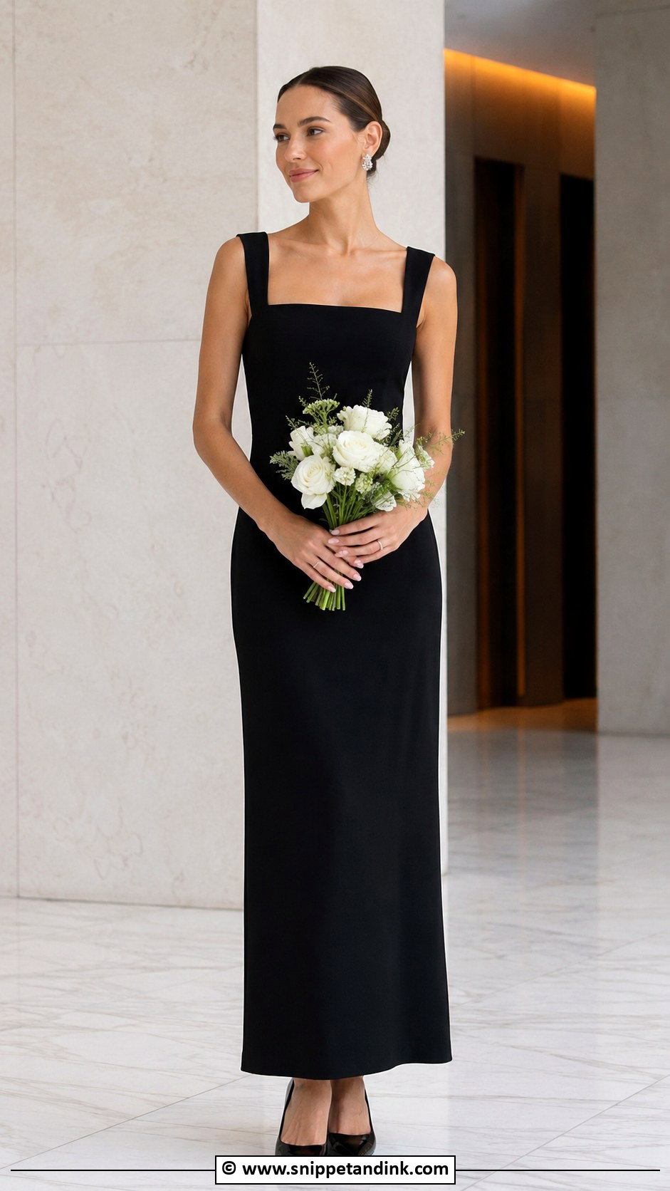 Crepe Column Bridesmaid Dress - Snippet and Ink - 25 Wedding Maids Dresses