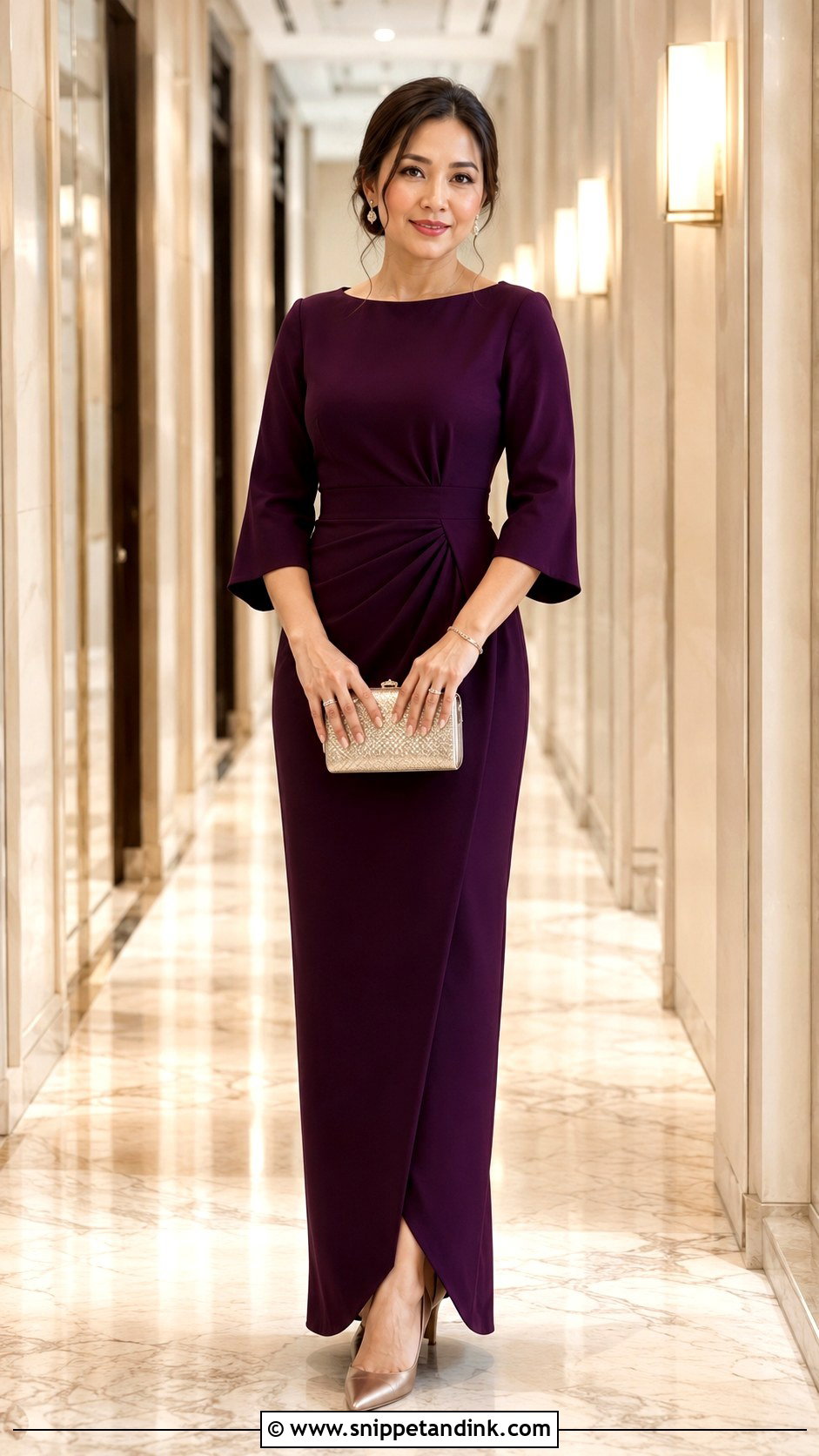 Crepe Column Dress For Ninang - Snippet and Ink - 25 Ninang Dress for Wedding Philippines Ideas