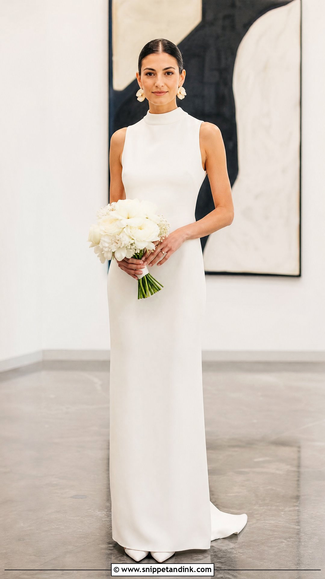 Crepe Column Wedding Dress - Snippet and Ink - 25 Crepe Wedding Dress Ideas