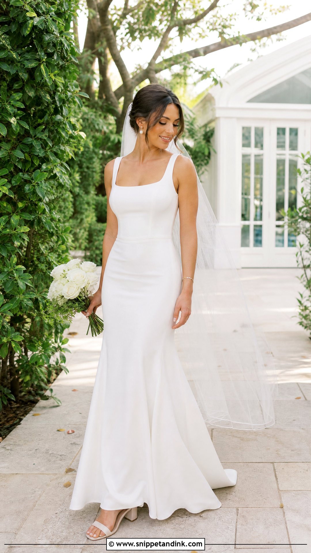 Crepe Fit And Flare Wedding Dress - Snippet and Ink - 25 Crepe Wedding Dress Ideas