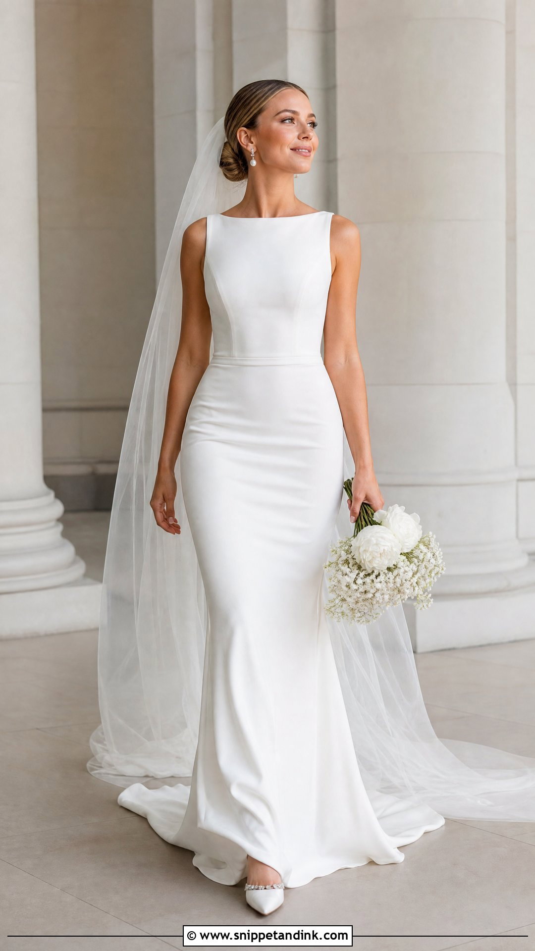 Crepe Gown Wedding Dress - Snippet and Ink - 25 Gown Wedding Dress Ideas