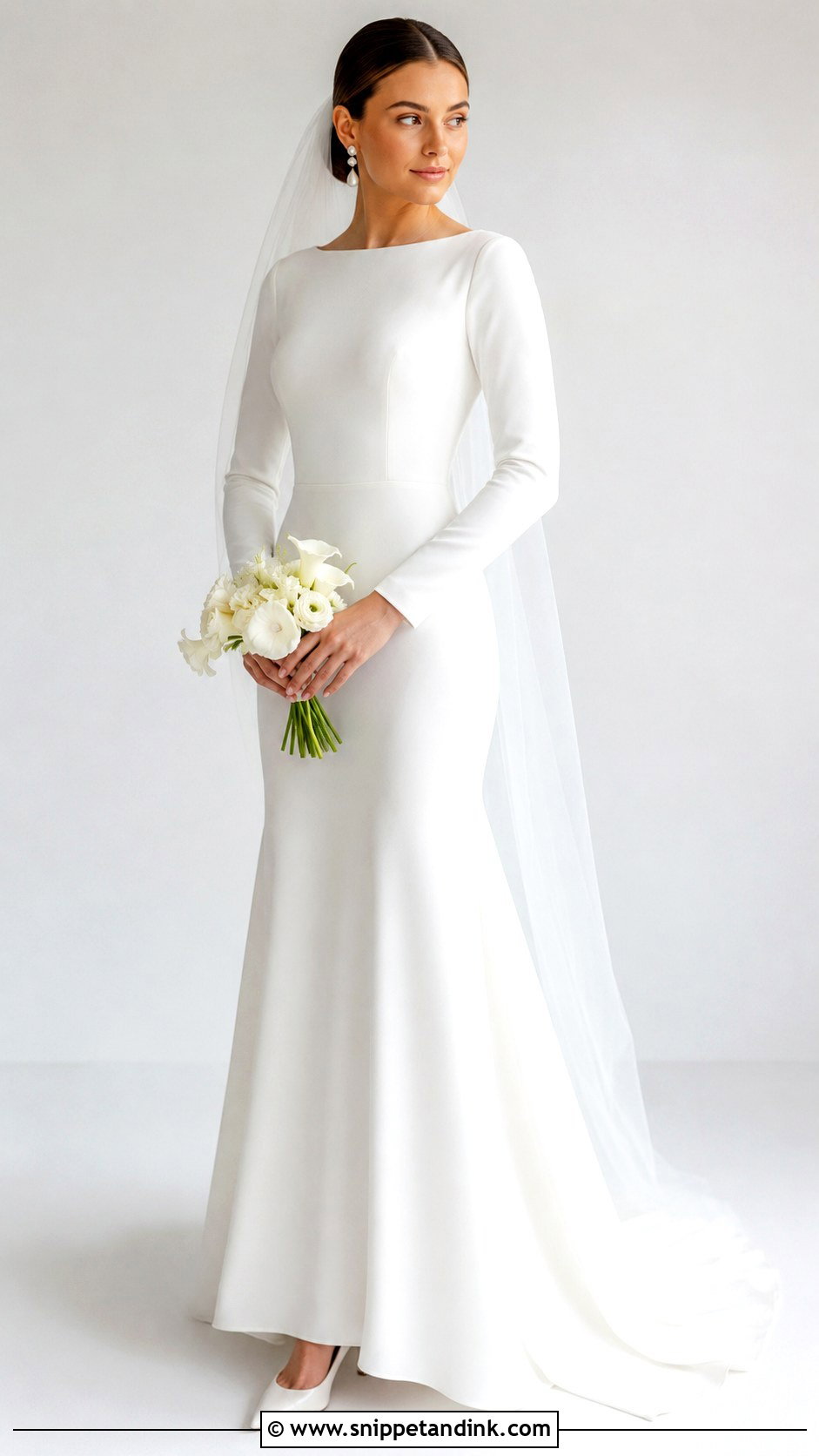 Crepe LDS Wedding Dress - Snippet and Ink - 25 Lds Wedding Dresses