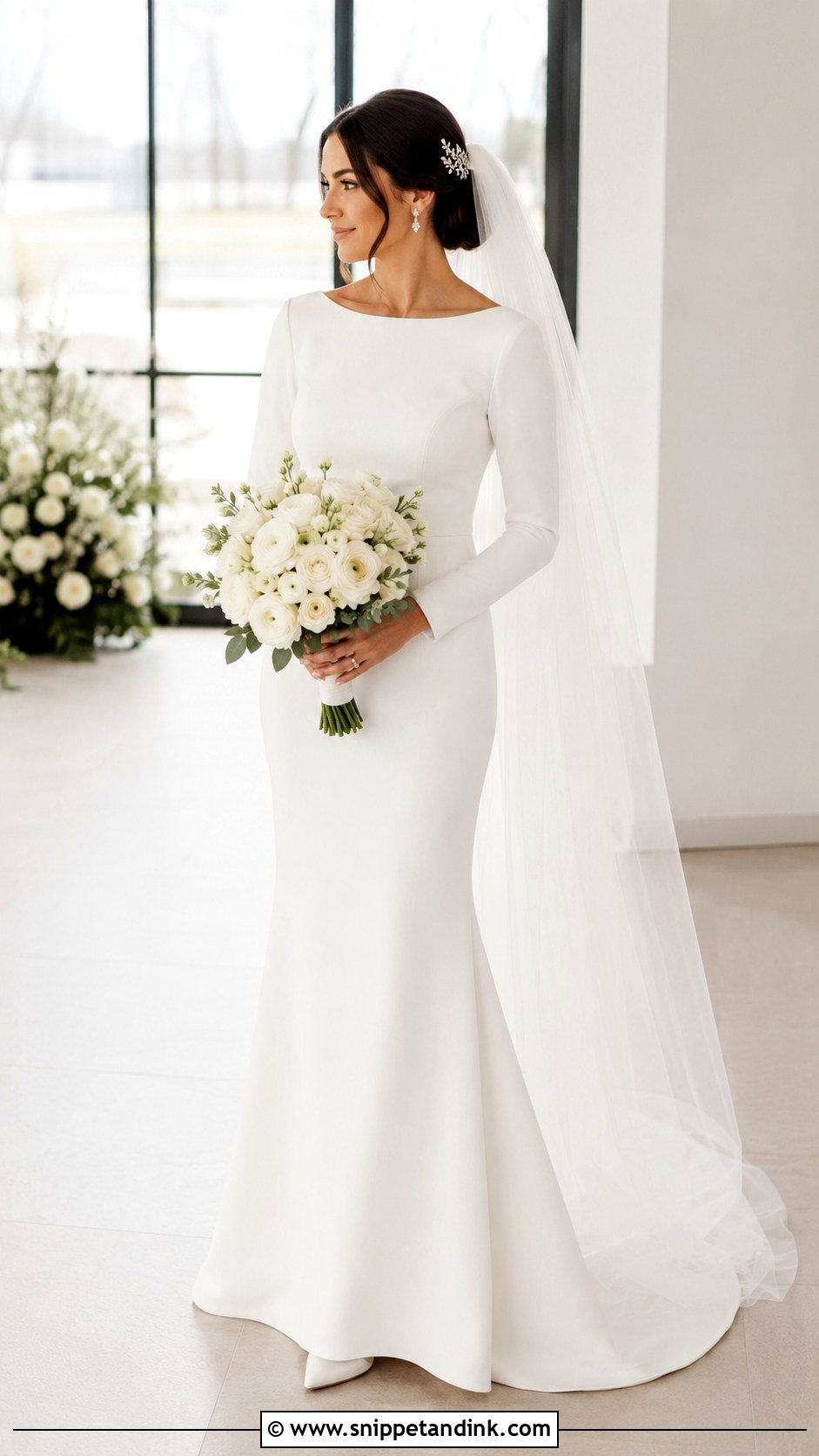 Crepe Meghan Wedding Dress - Snippet and Ink - 20 Meghan Wedding Dress Ideas
