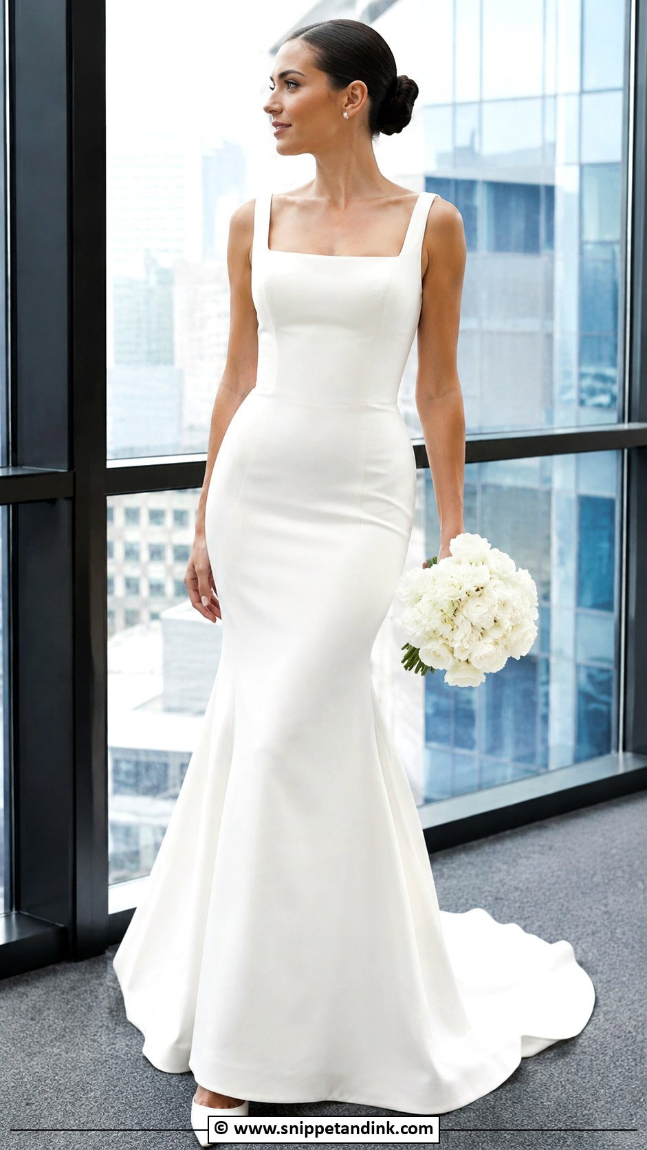 Crepe Mermaid Wedding Dress - Snippet and Ink - 35 Mermaid Wedding Dresses