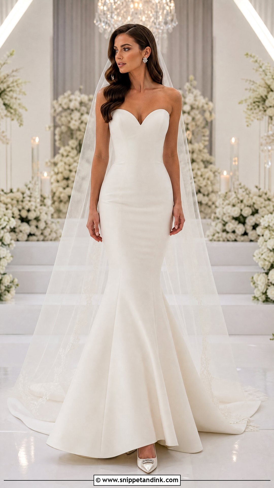 Crepe Mermaid Wedding Dress - Snippet and Ink - 25 Crepe Wedding Dress Ideas
