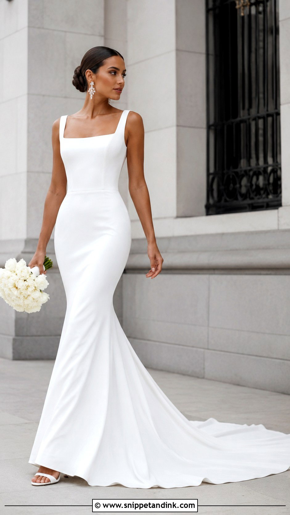 Crepe Mermaid Wedding Dress With Train - Snippet and Ink - 25 Mermaid Wedding Dress with Train Ideas