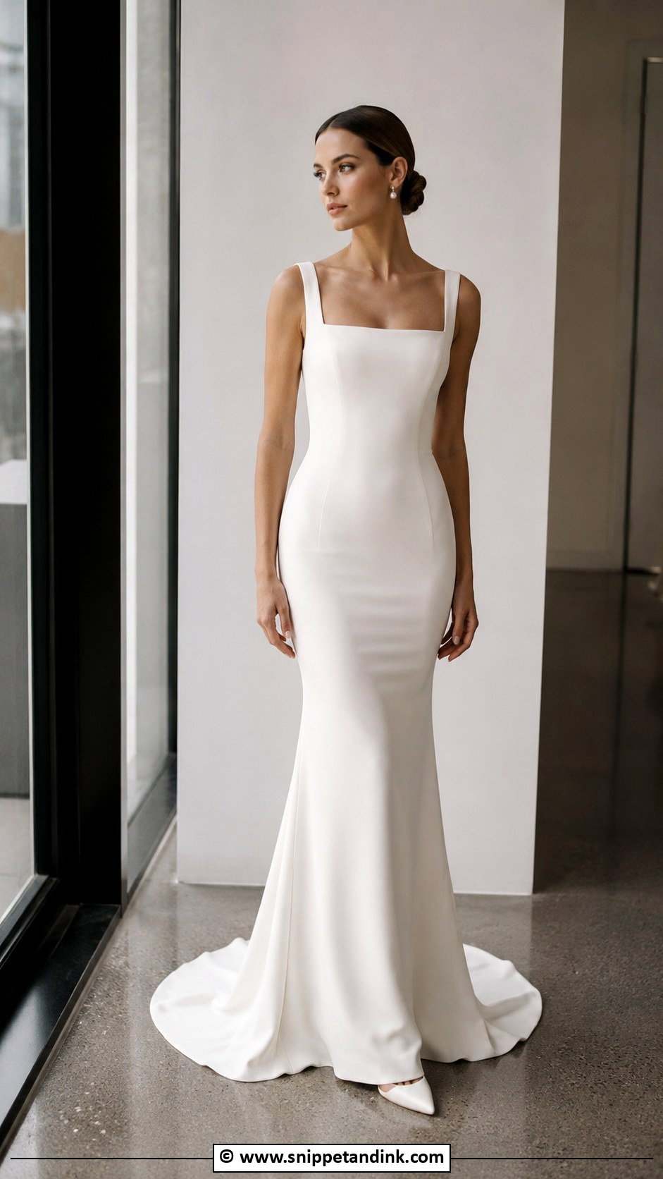 Crepe Mermaid Wedding Dress - Snippet and Ink - 25 Elegant Mermaid Wedding Dress Ideas