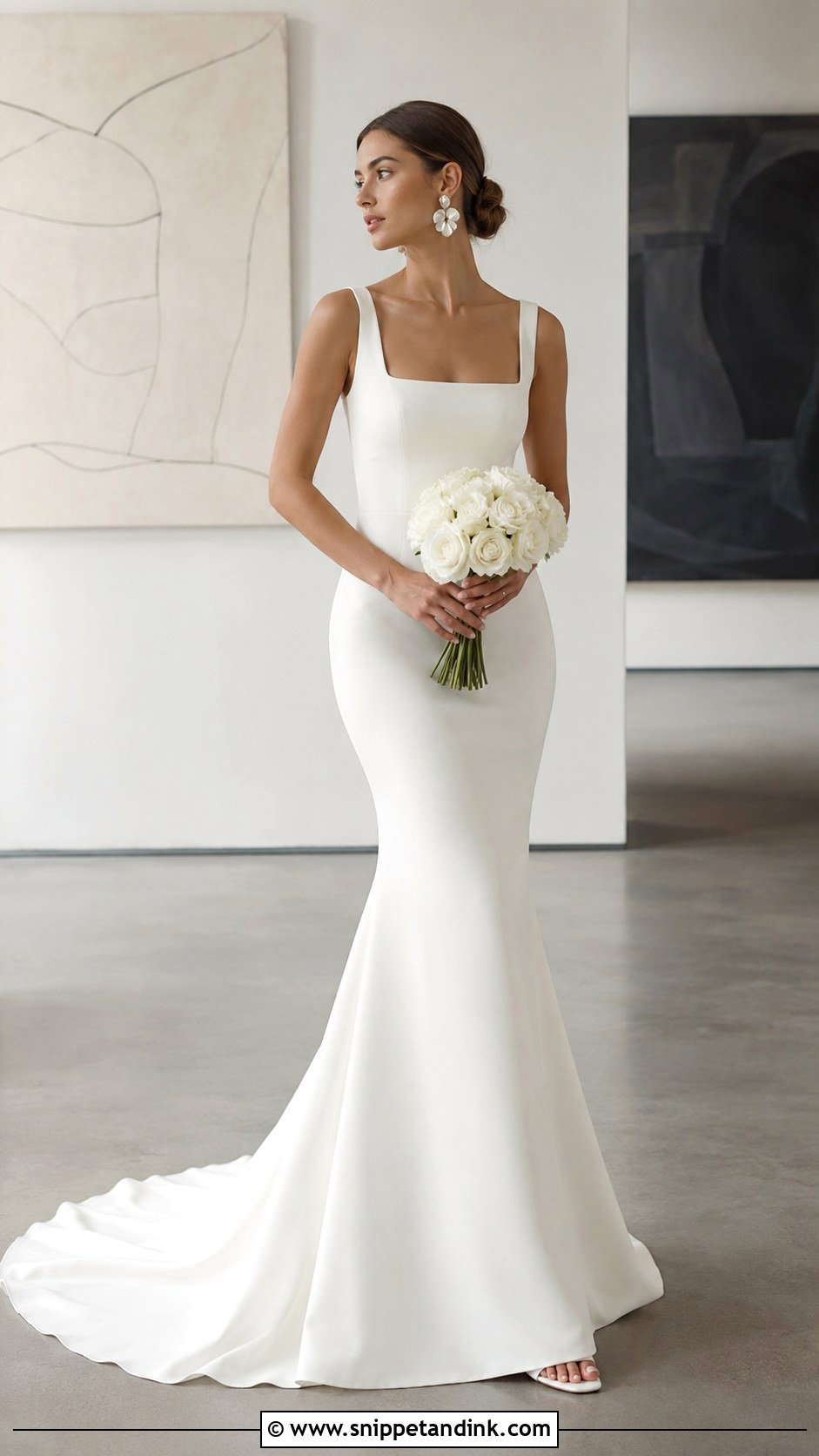 Crepe Mermaid Wedding Gown - Snippet and Ink - 25 Mermaid Wedding Gown Ideas